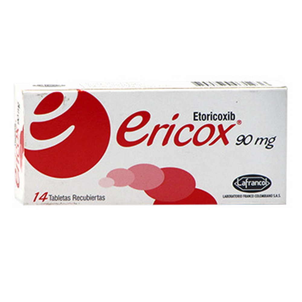 EricoX 90 mg – 14 tabletas de etoricoxib