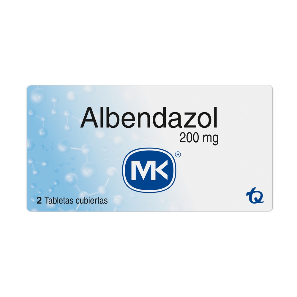 Albendazol 200 mg – 2 tabletas