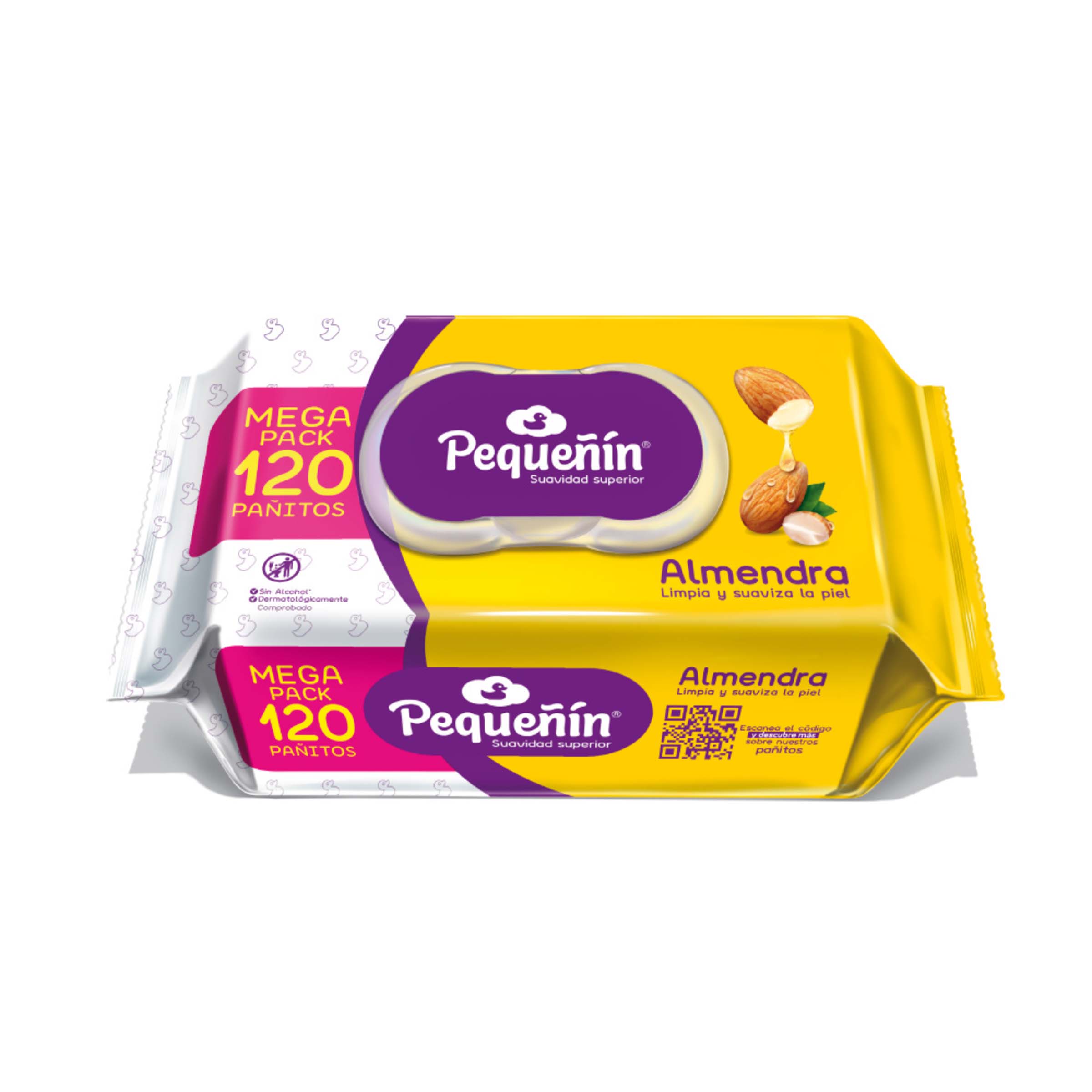 Paños húmedos Pequeñín Almendra - 120 uds