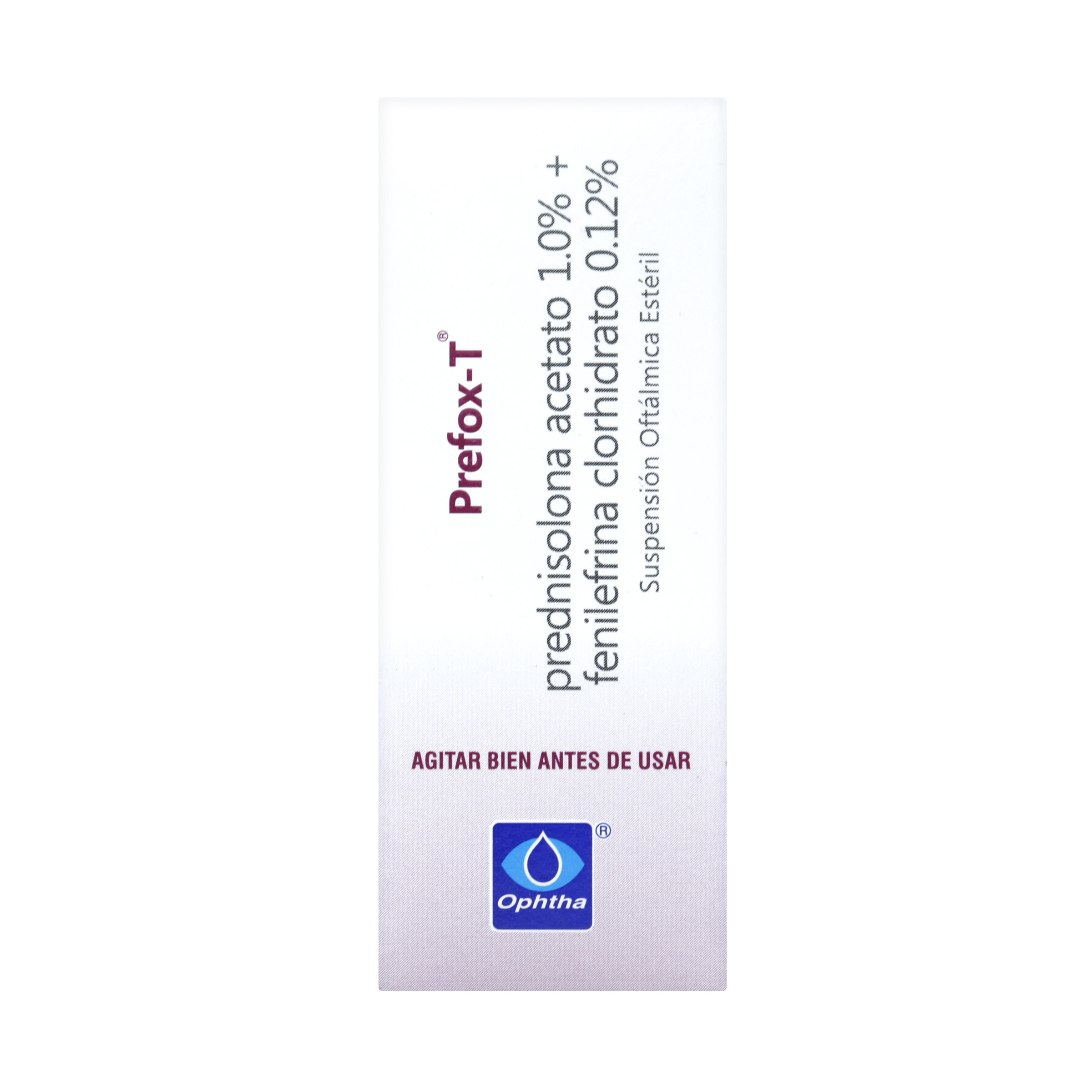Prefox-T Gotas 5 ml (Prednisolona-Fenilefrina) | ESPECIALIDADES OFTALMOLOG