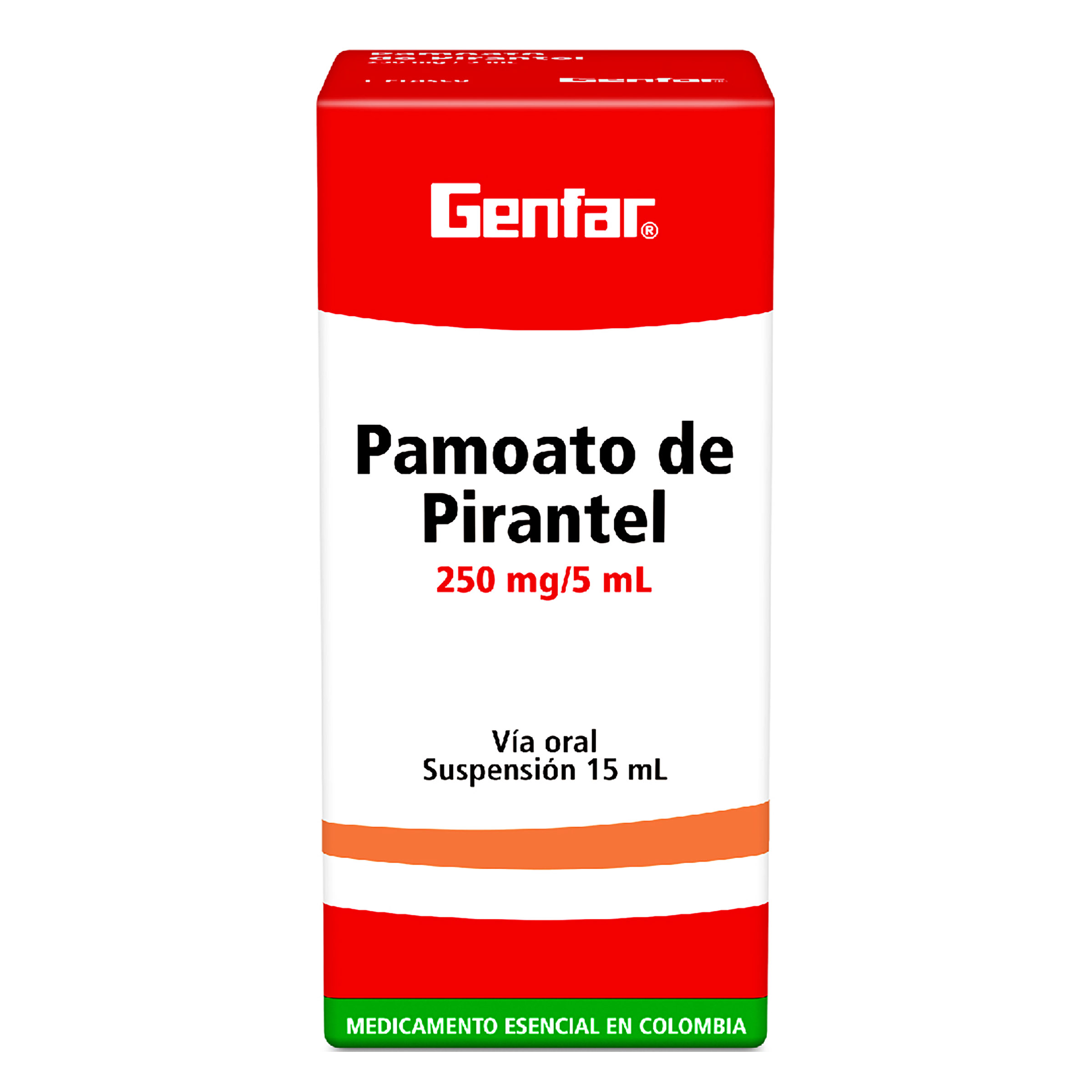 Pamoato de Pirantel – suspensión 15 ml | Genfar