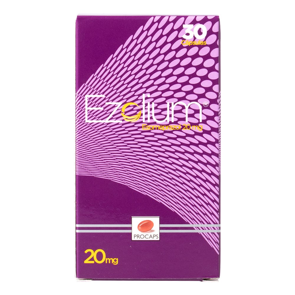 EZOLIUM 20 mg – 30 tabletas Esomeprazol (PROCAPS S.A.)