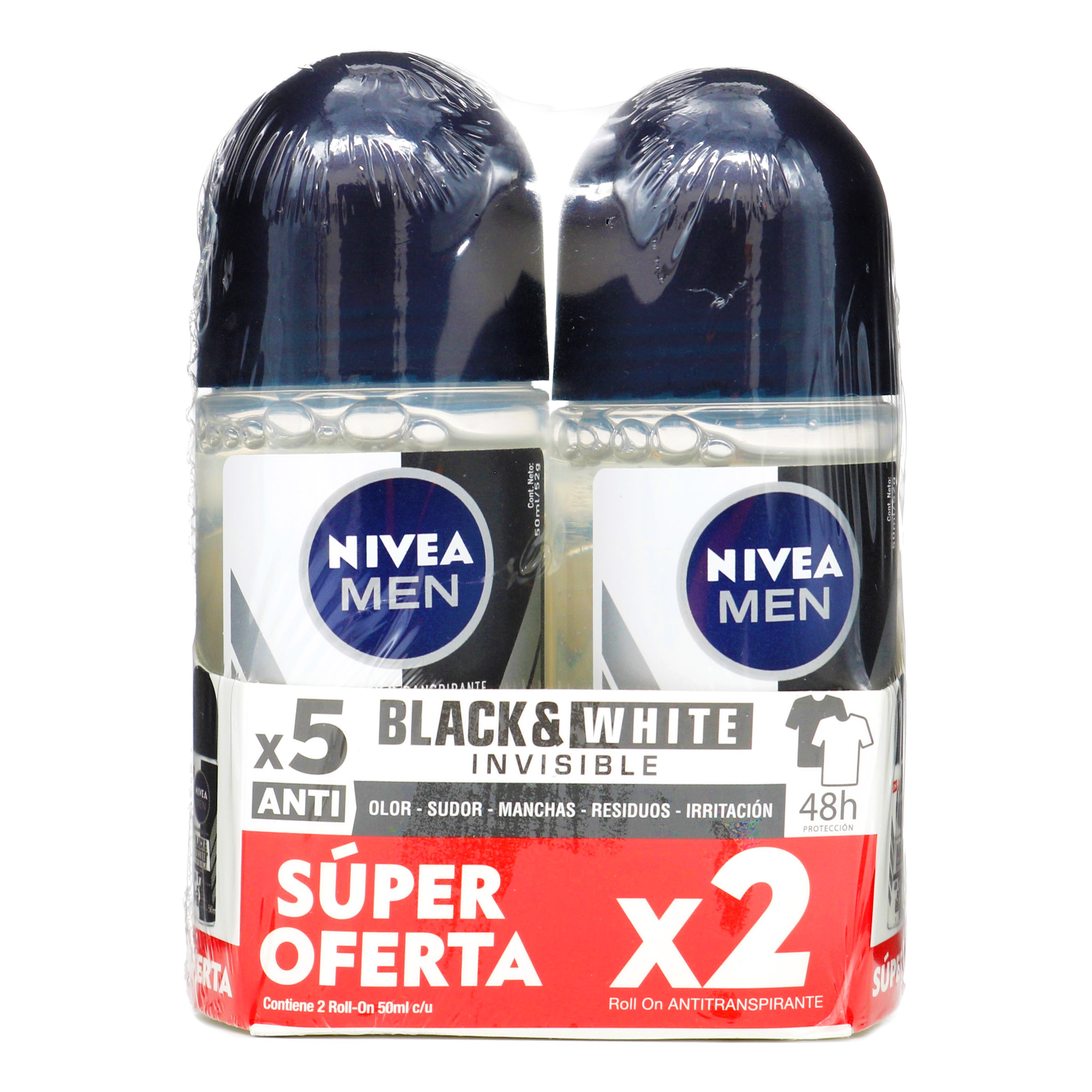 Desodorante NIVEA Roll-On Black & White 50 ml