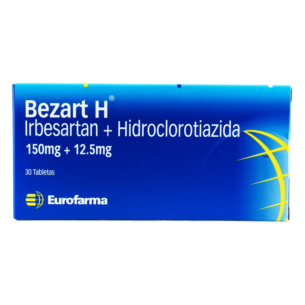 BEZART H 150/12.5 mg – 30 tabletas (Irbesartán/Hidroclorotiazida)