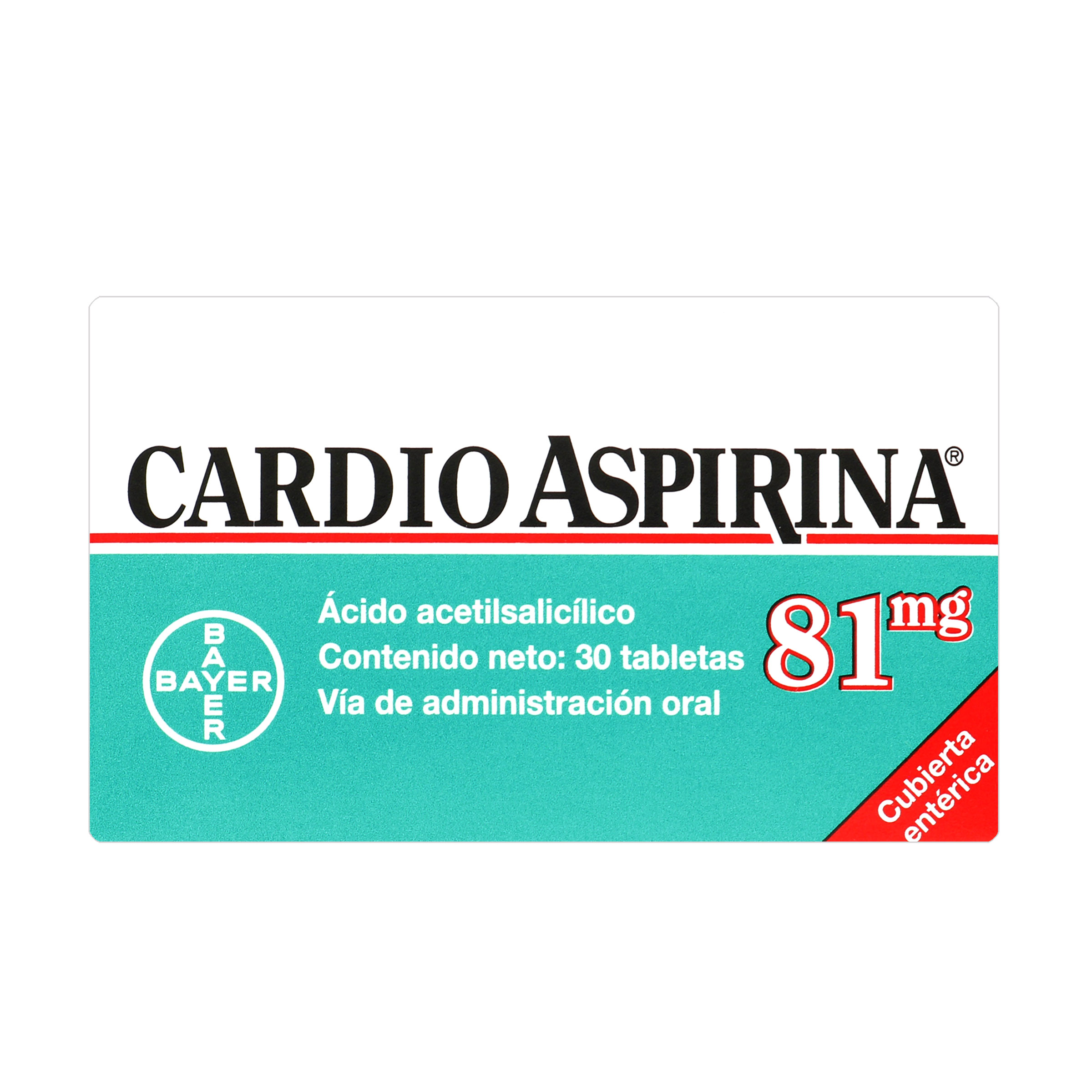Cardioaspirina 81 mg – 30 tabletas