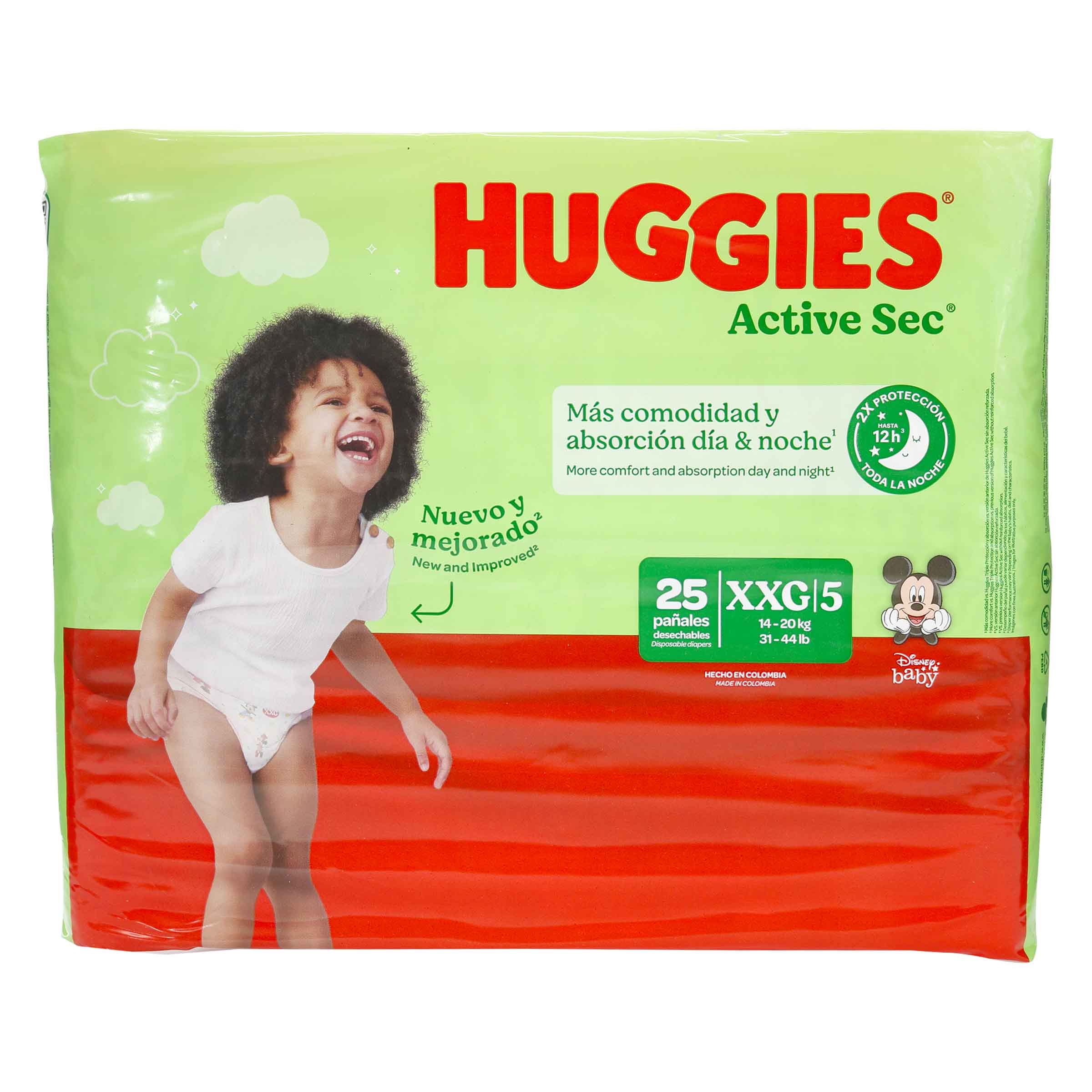 Pañales Huggies Active Sec XXG – 25 unidades