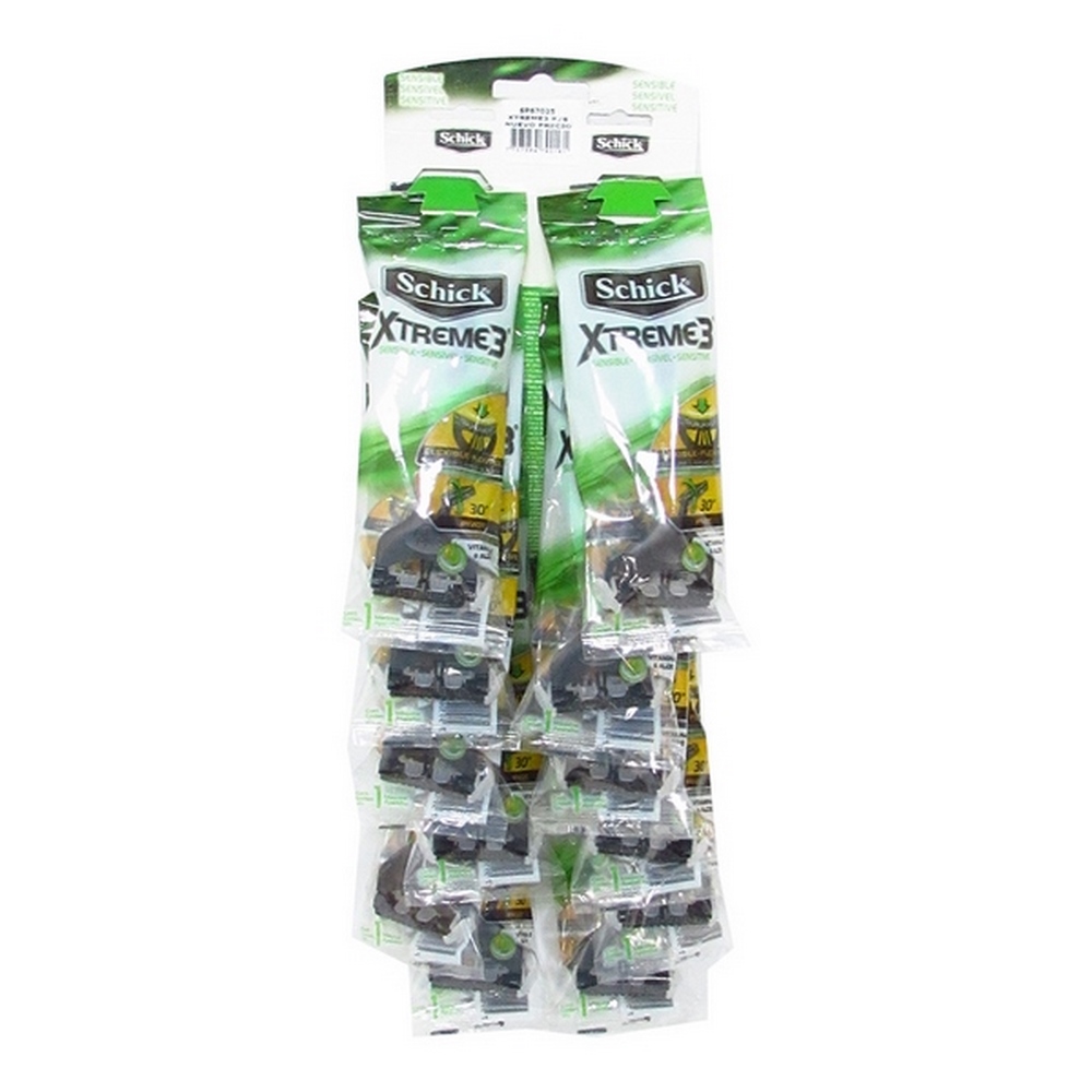 Schick Xtreme-3 Piel Sensible – 12 Unidades