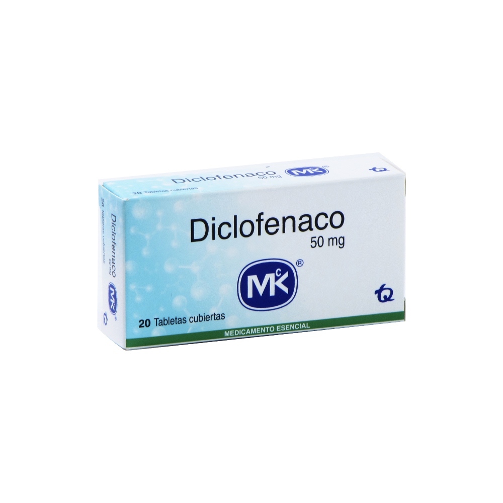 Diclofenaco 50 mg - 20 tabletas TECNOQUIMICAS S.A.