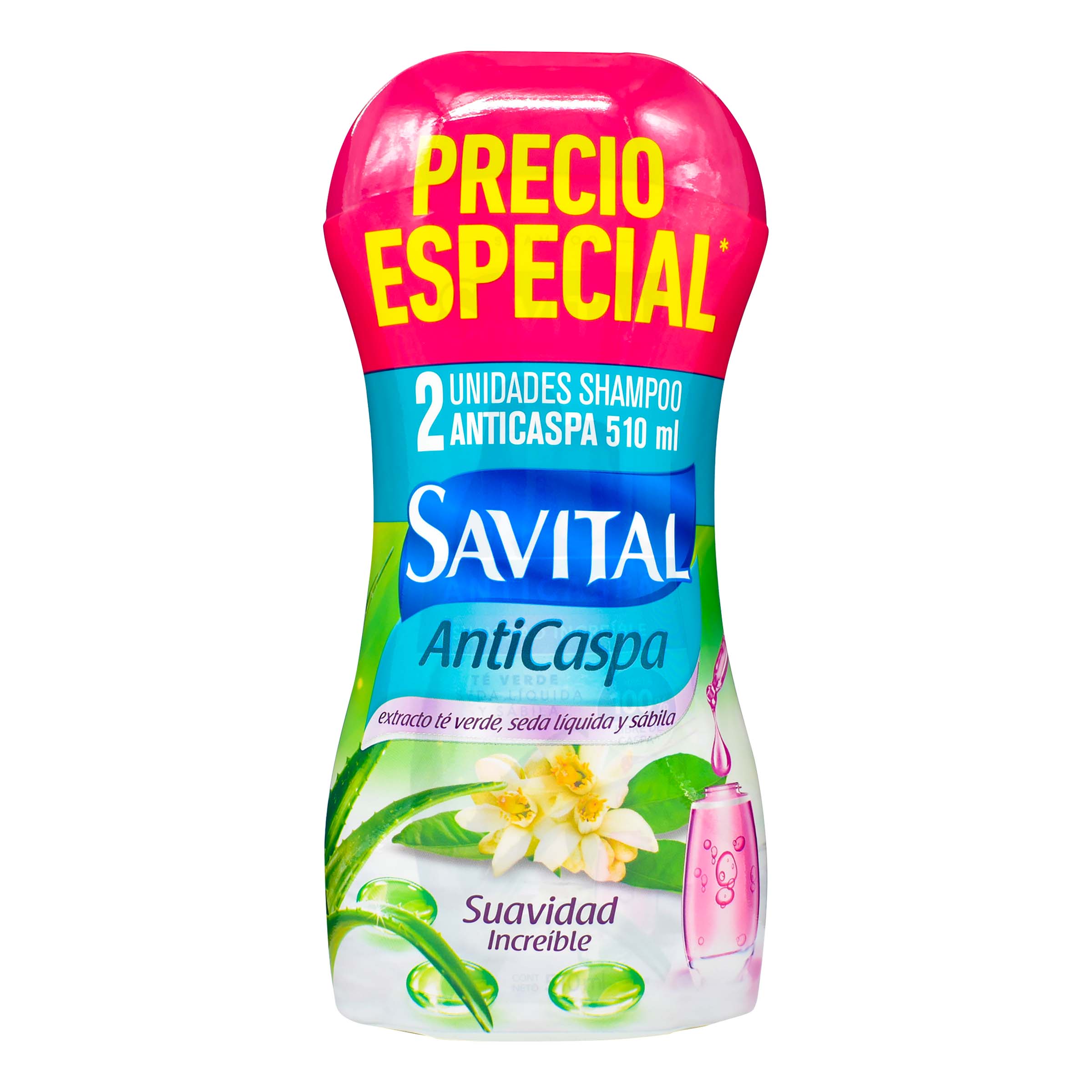 Savital Anticaspa Té y Seda Champú 510 ml