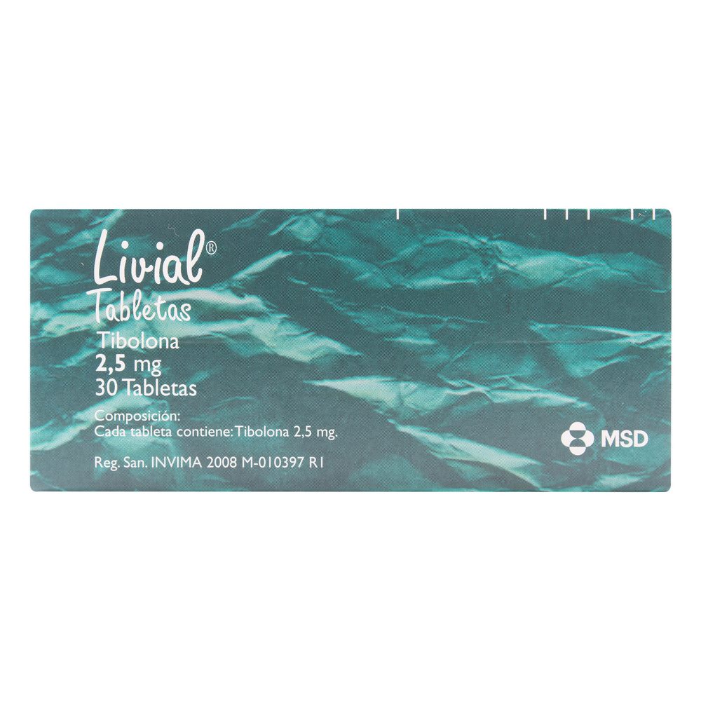 Livial Tibolona 2,5 mg - 30 tabletas