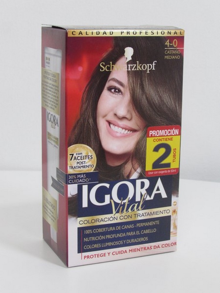 Igora Vital Kit 4-0 – Tintes Cast Medio (2 Tubos)