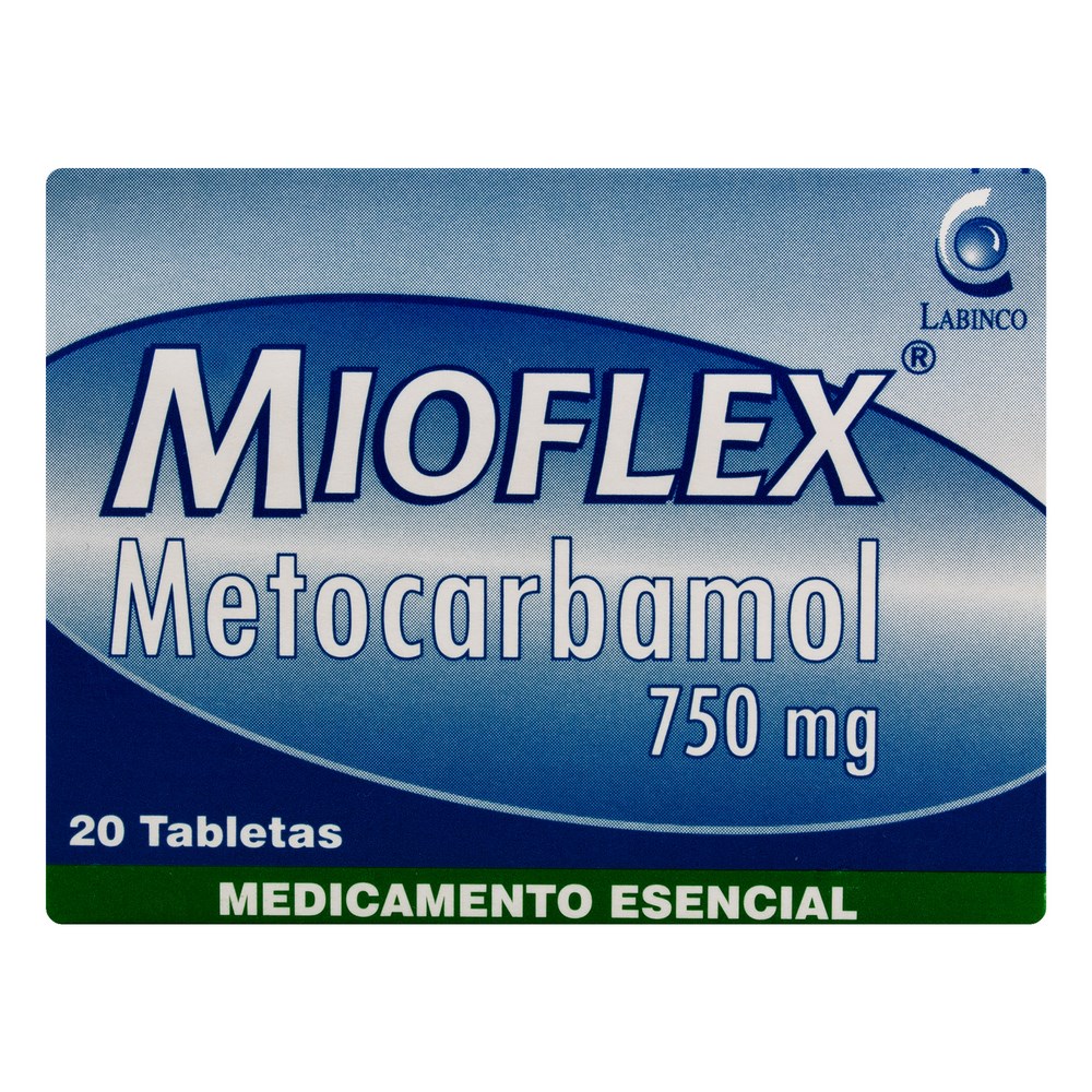 Metocarbamol 750 mg - 20 tabletas MIOFLEX