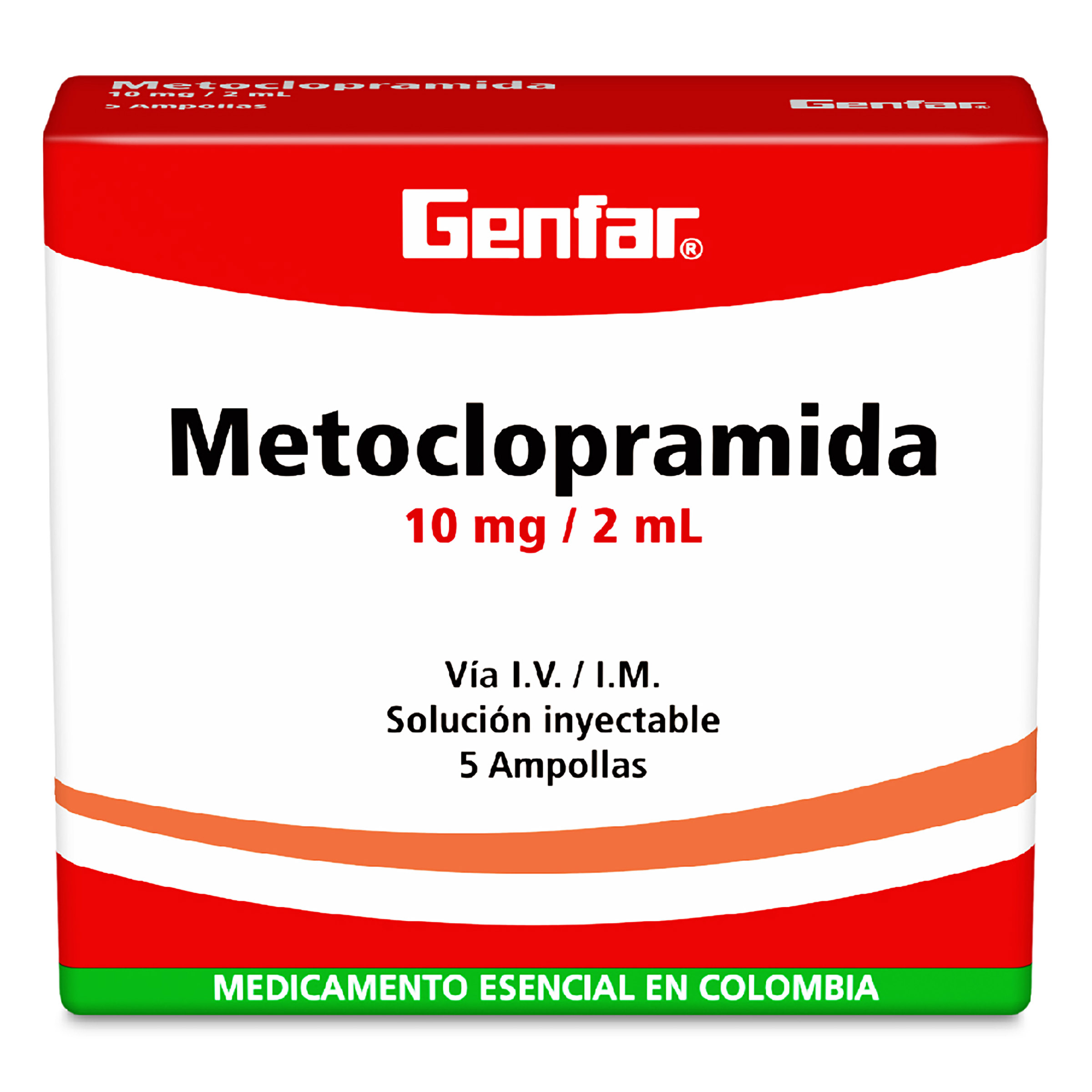 METOCLOPRAMIDA 10 mg/2 mL – 5 ampollas GF