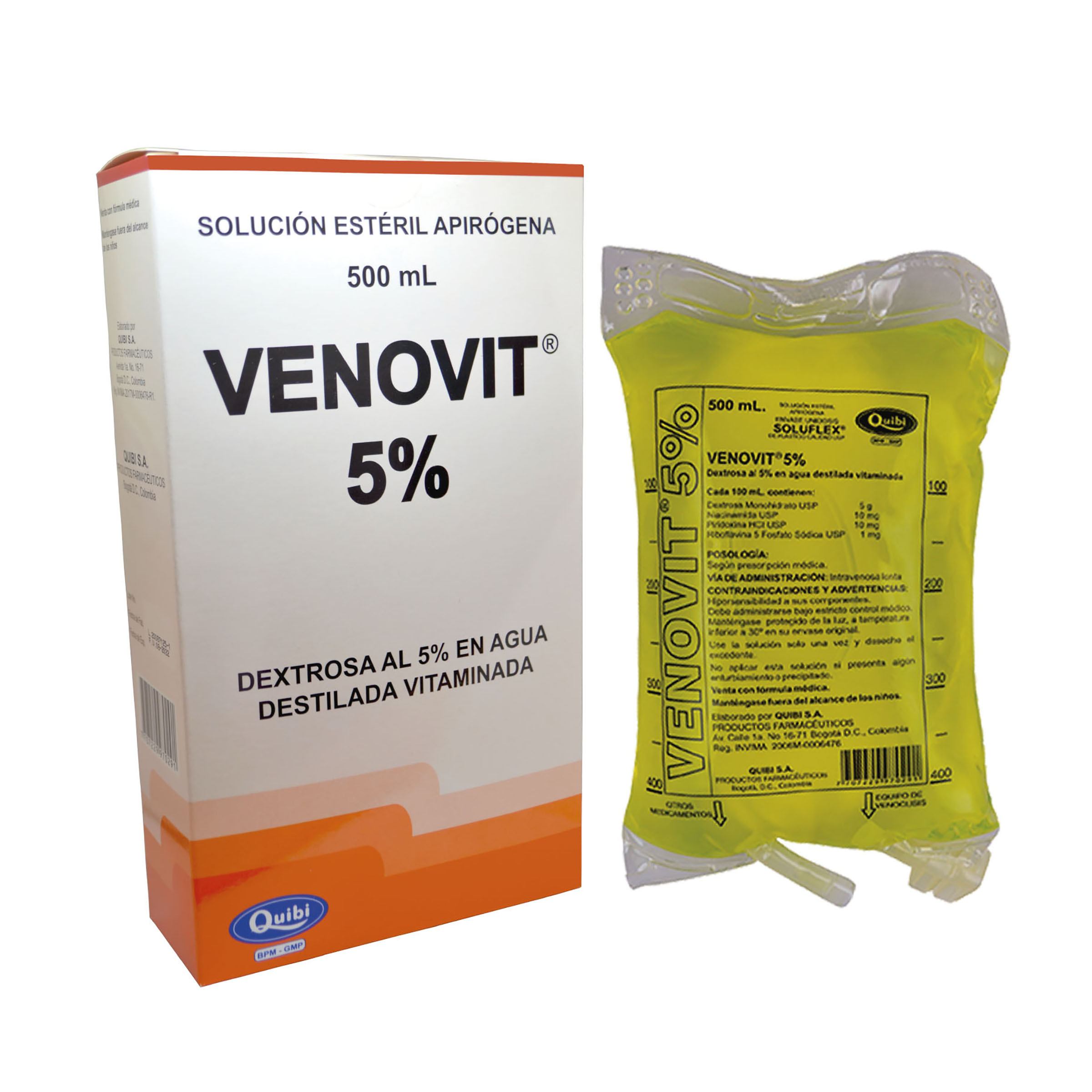 Venovit 5% A/D – Suero 500 mL bolsa
