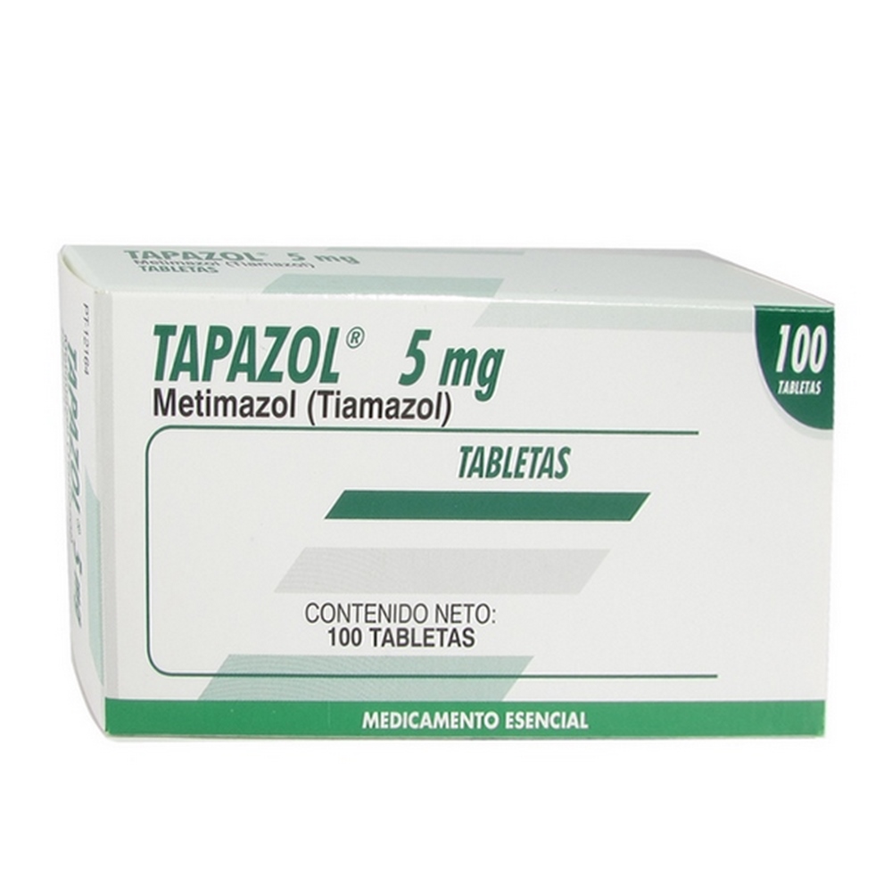 Tapazol 5 mg 100 tabletas (PAE) Metimazol – FARMA DE COLOMBIA S.A.