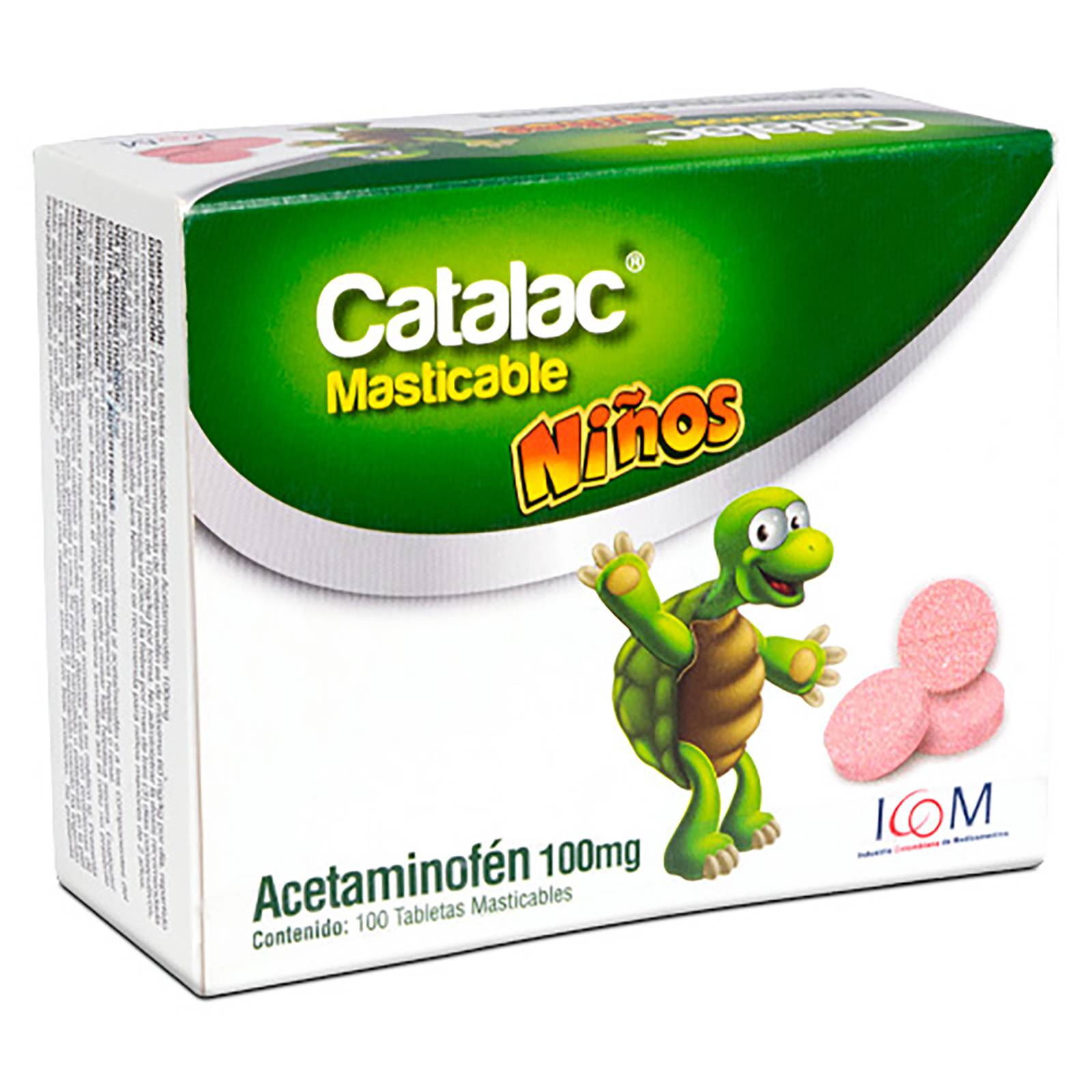 Catalac 100 mg masticables - Acetaminofén ICOM