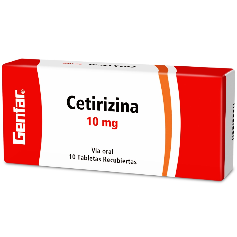 Cetirizina 10 mg - 10 tabletas Genfar S.A.