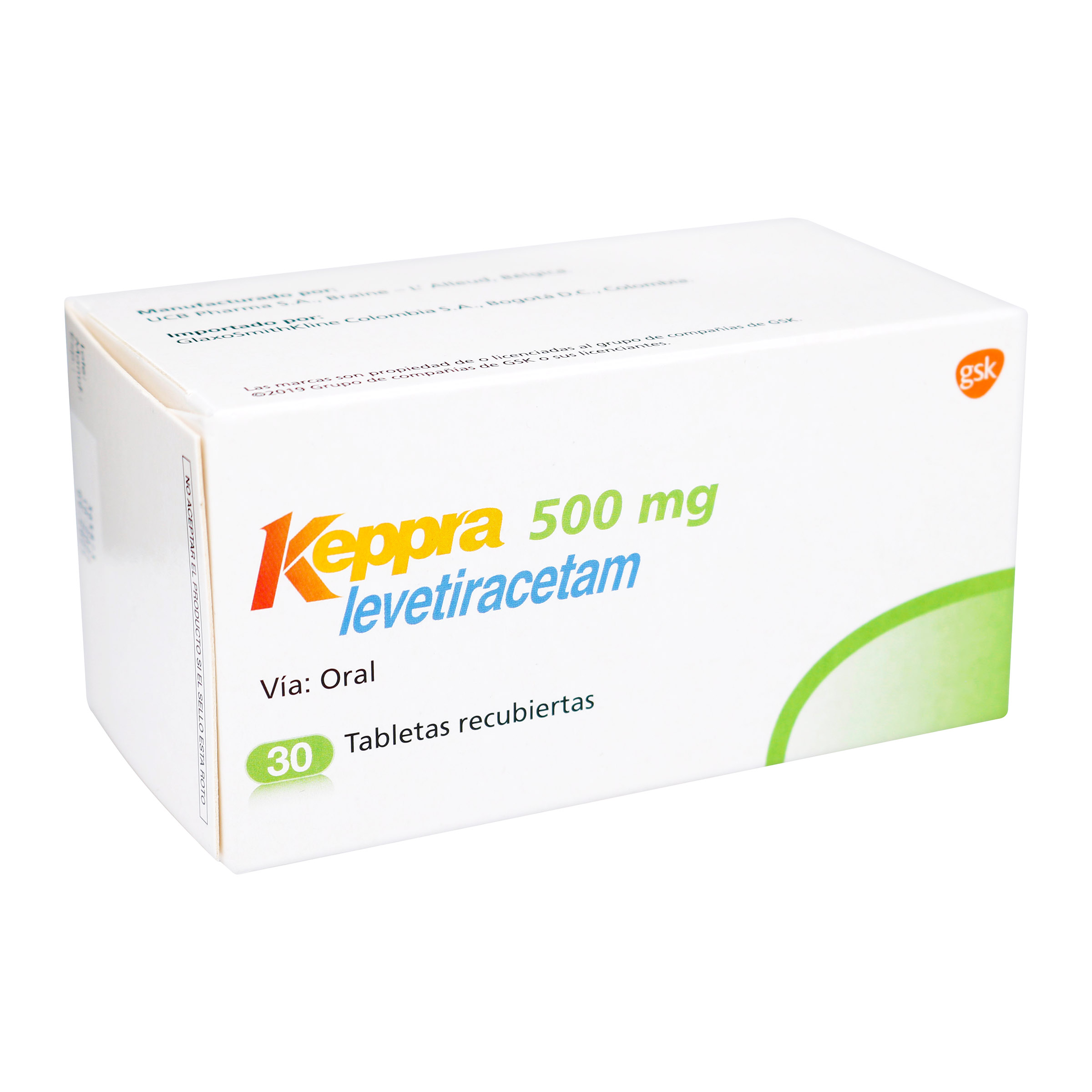 Keppra 500 mg – 30 tabletas | GLAXO SMITHKLINE COLOMBIA