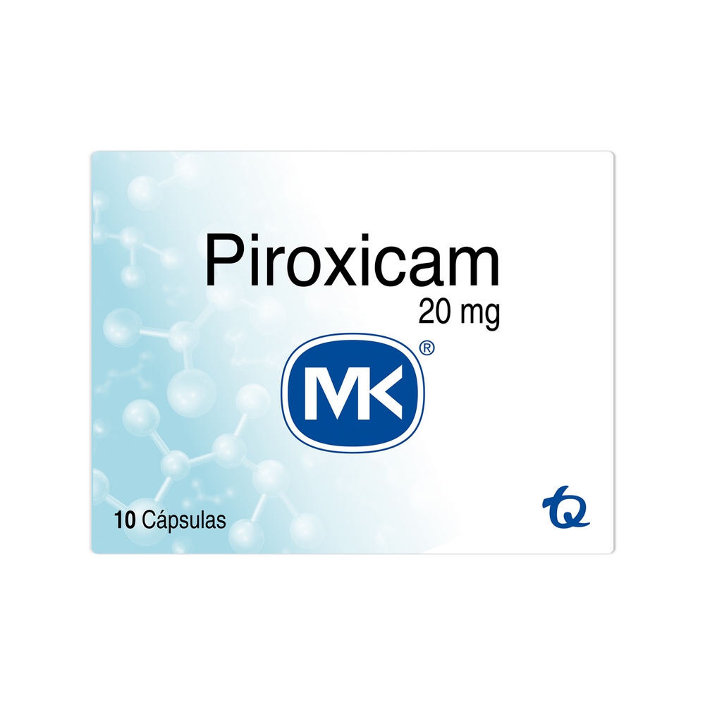 Piroxicam 20 mg Cápsulas 10 U MK Piroxicam
