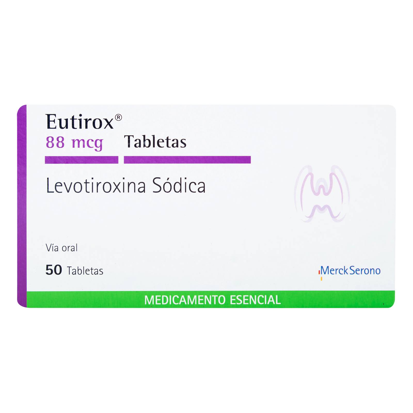 EUTIROX 88 mcg 50 tabletas – levotiroxina sodica