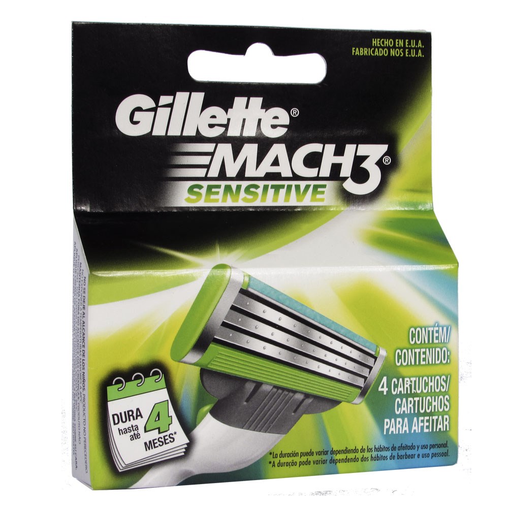 Repuestos Mach3 Sensitive – 4 unidades