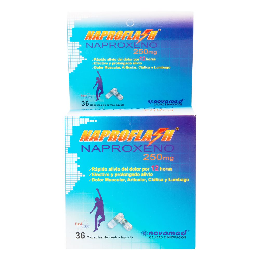 Naproflash 250 mg – Naproxeno, 36 cápsulas