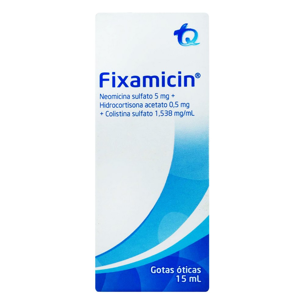 Fixamicin Gotas 15 ml - Colistina-Hidrocortisona-Neomicina