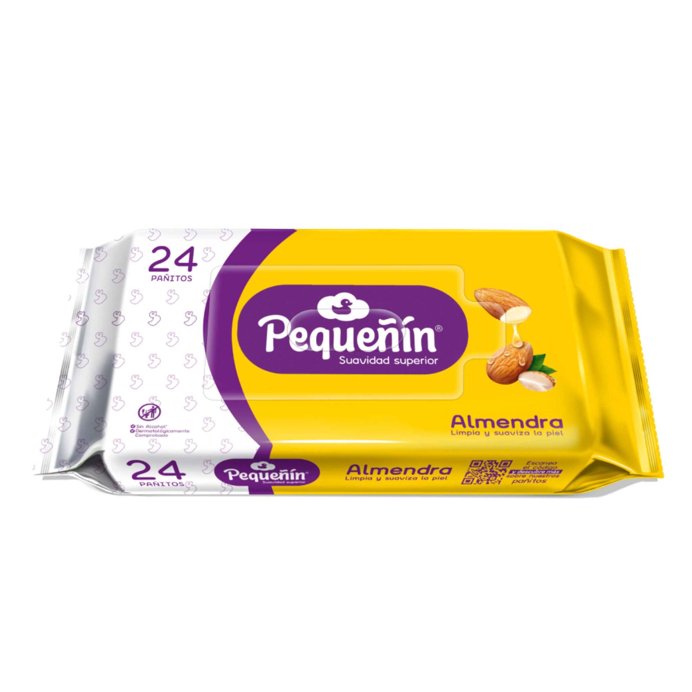 Pañitos húmedos Pequeñín Almendra, 24 uds