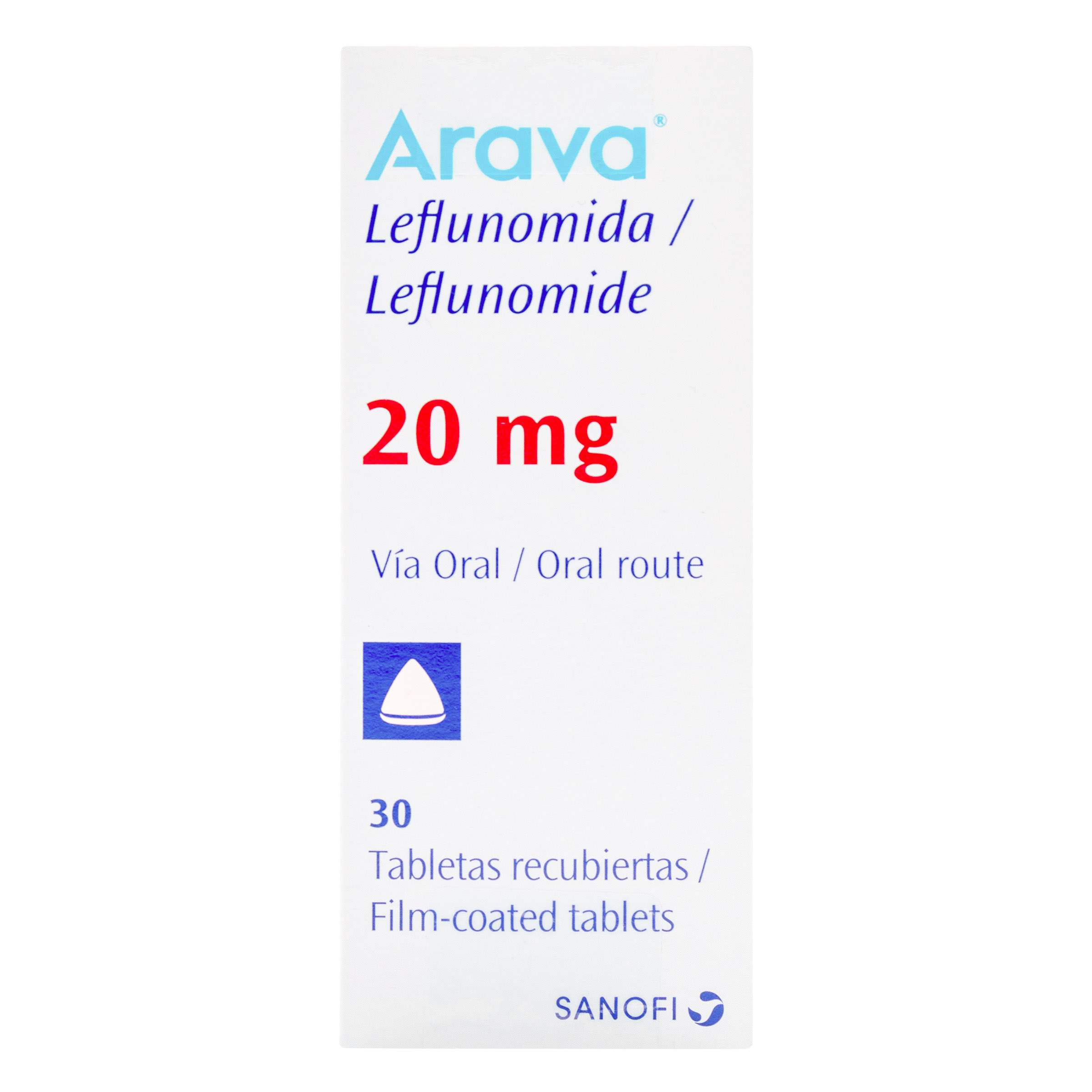 ARAVA Leflunomida 20 mg - 30 tabletas