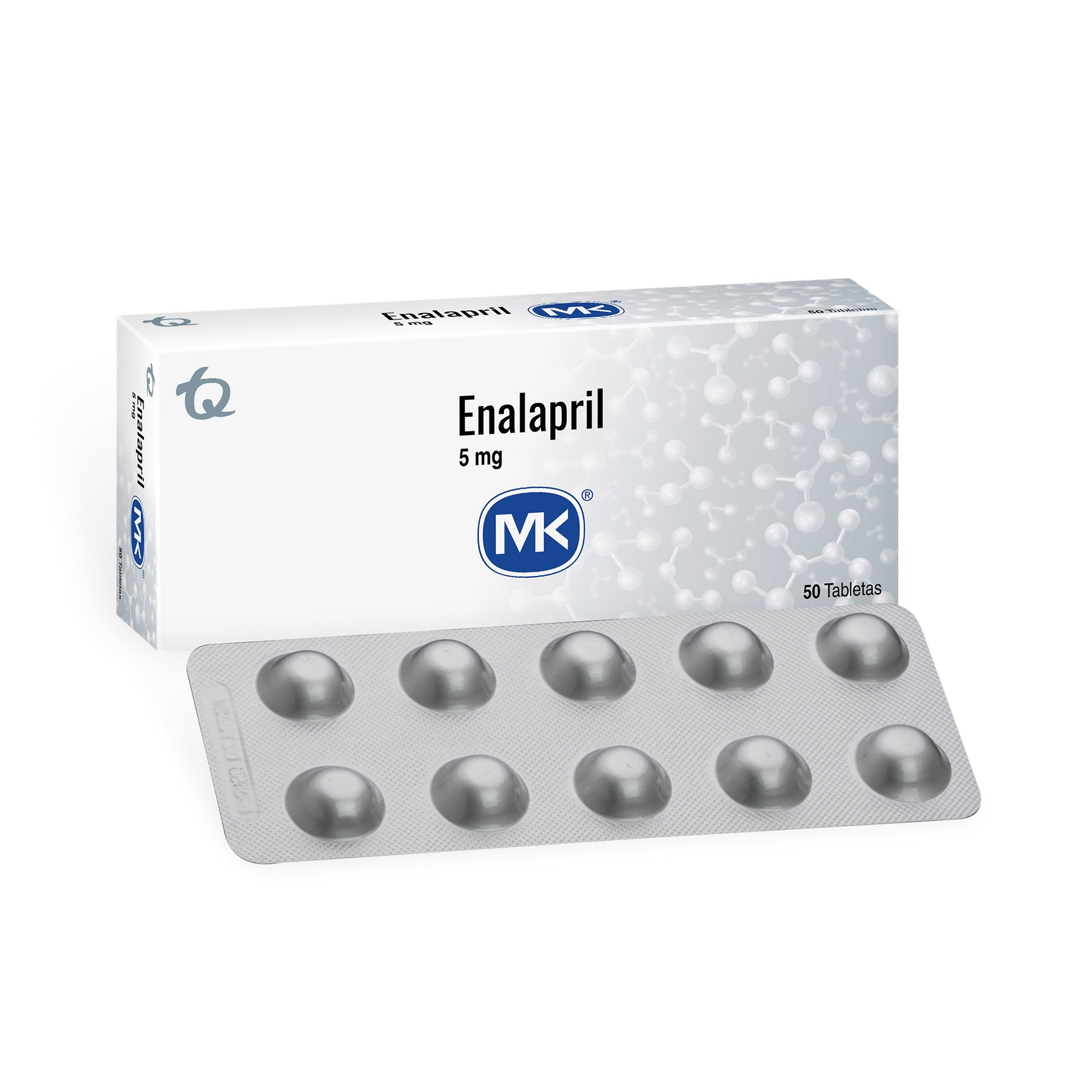 Enalapril 5 mg - 50 tabletas