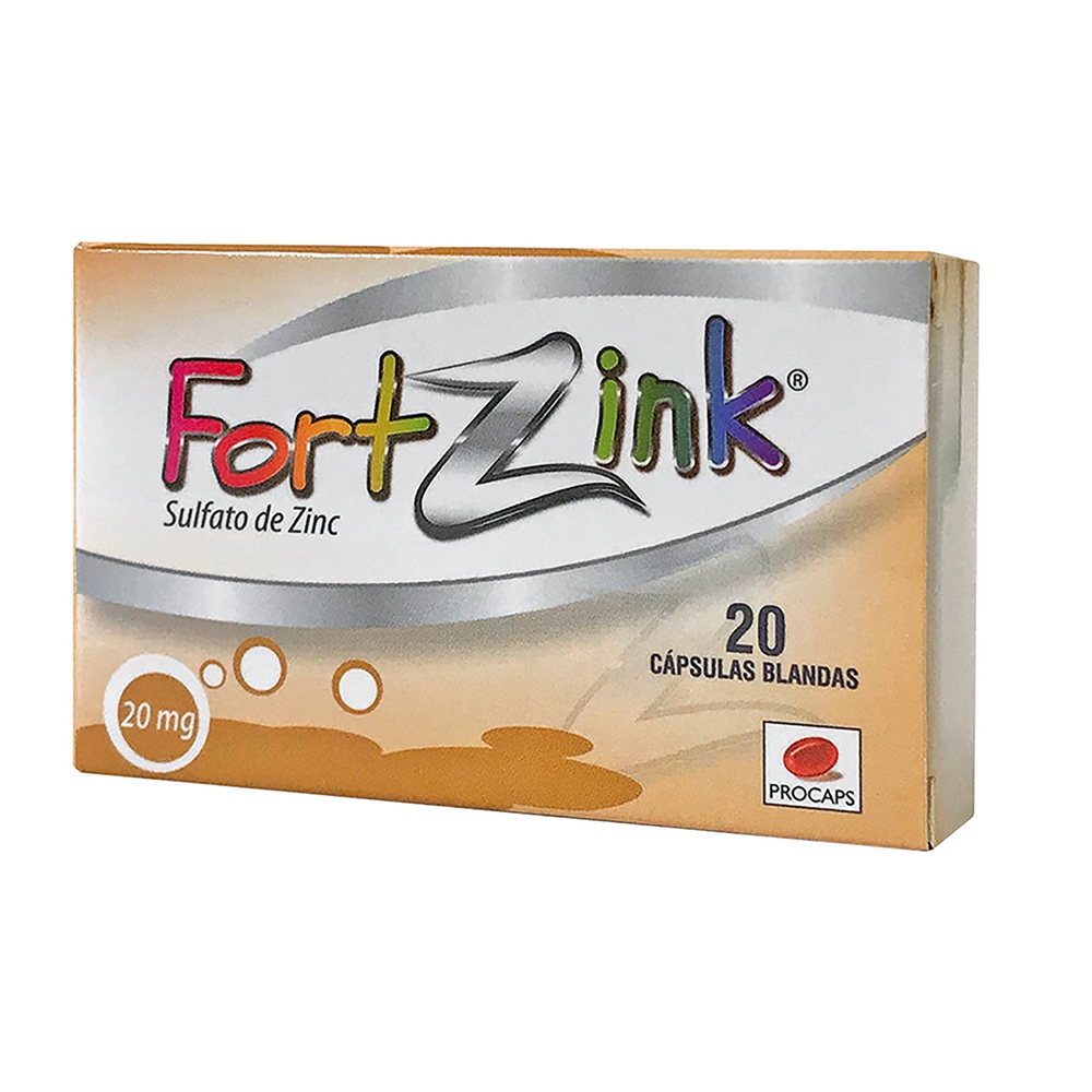 Fortzink 20 mg – Zinc, 20 cápsulas
