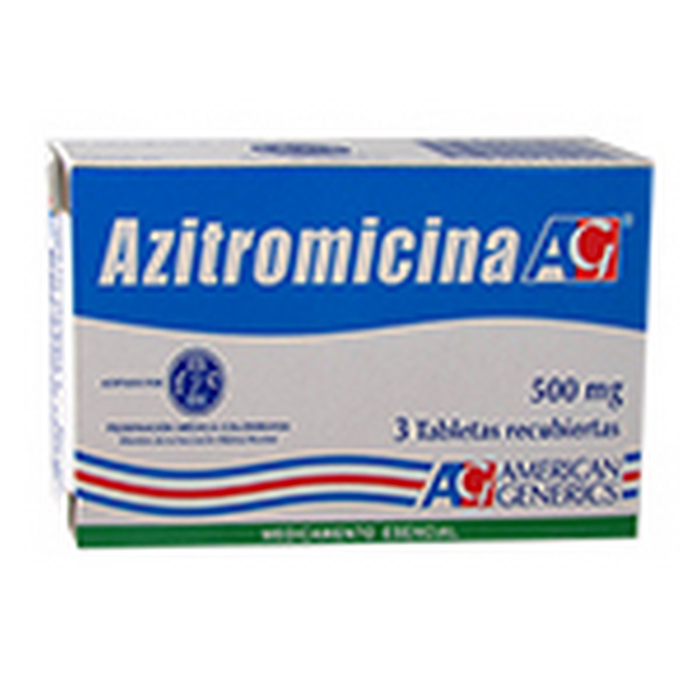Azitromicina 500 mg – 3 tabletas