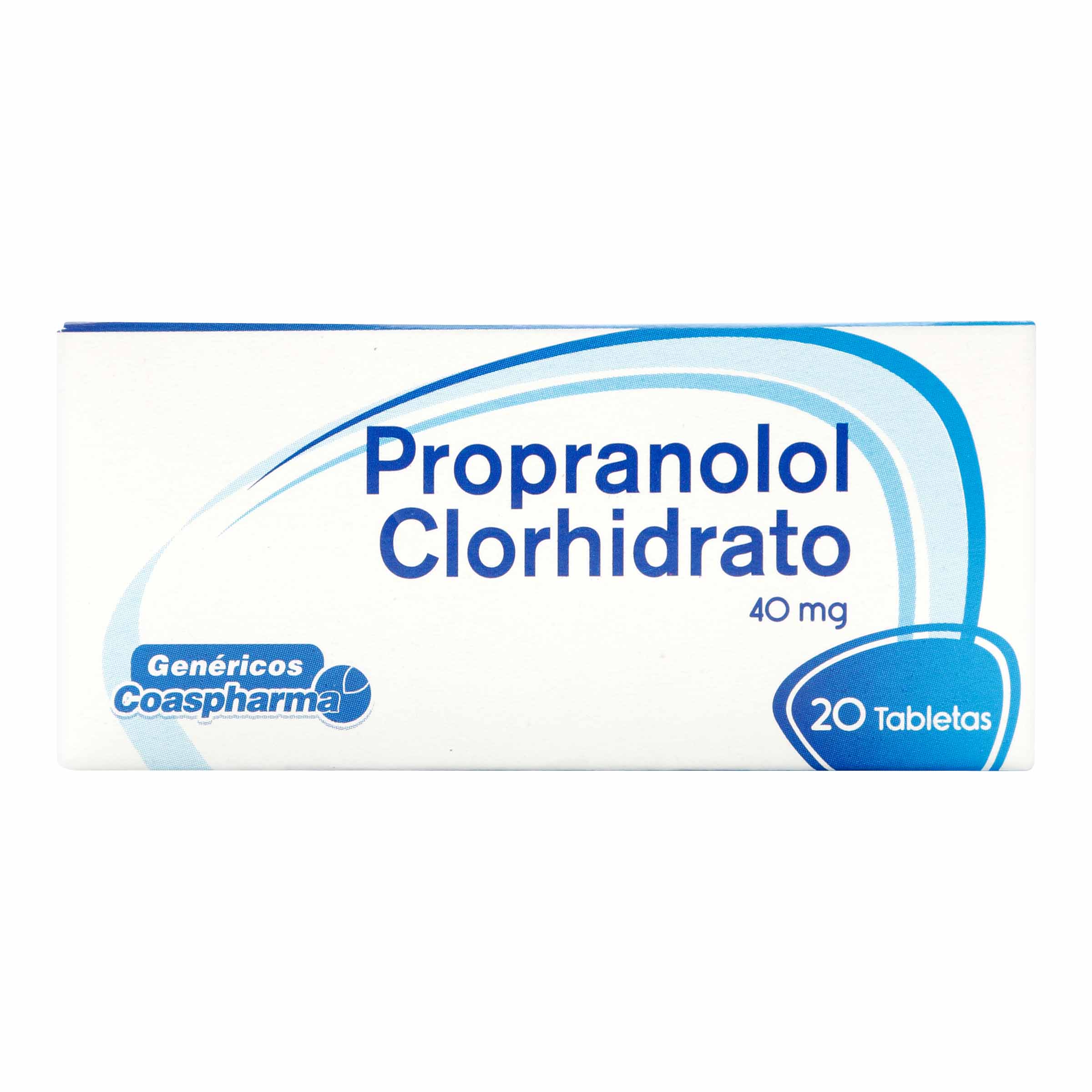 Propranolol Clorhidrato 40 mg – 20 tabletas (Coaspharma)