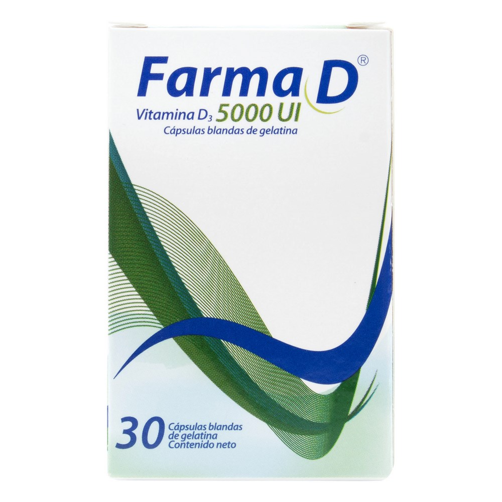 FARMA D Vitamina D3 5000 UI - 30 cápsulas