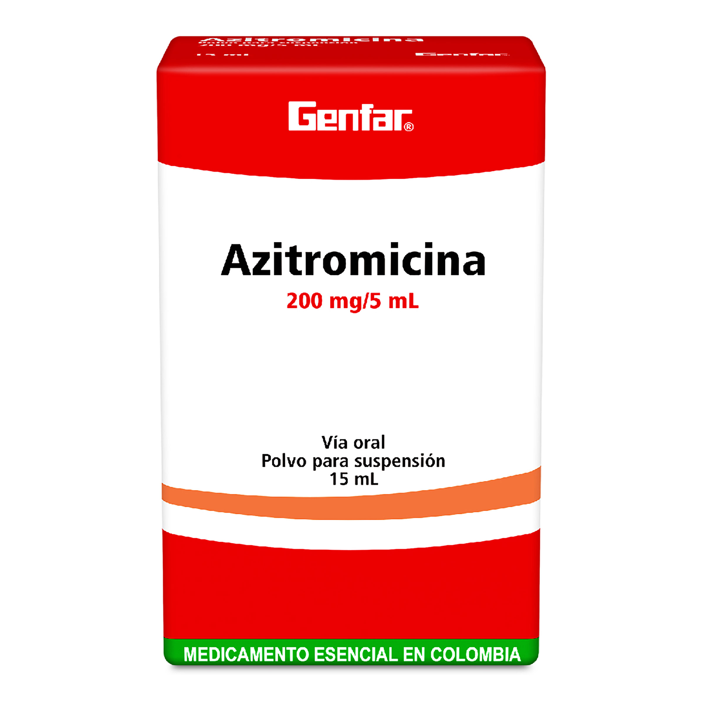 Azitromicina 200 mg Suspensión 15 ml - Genfar