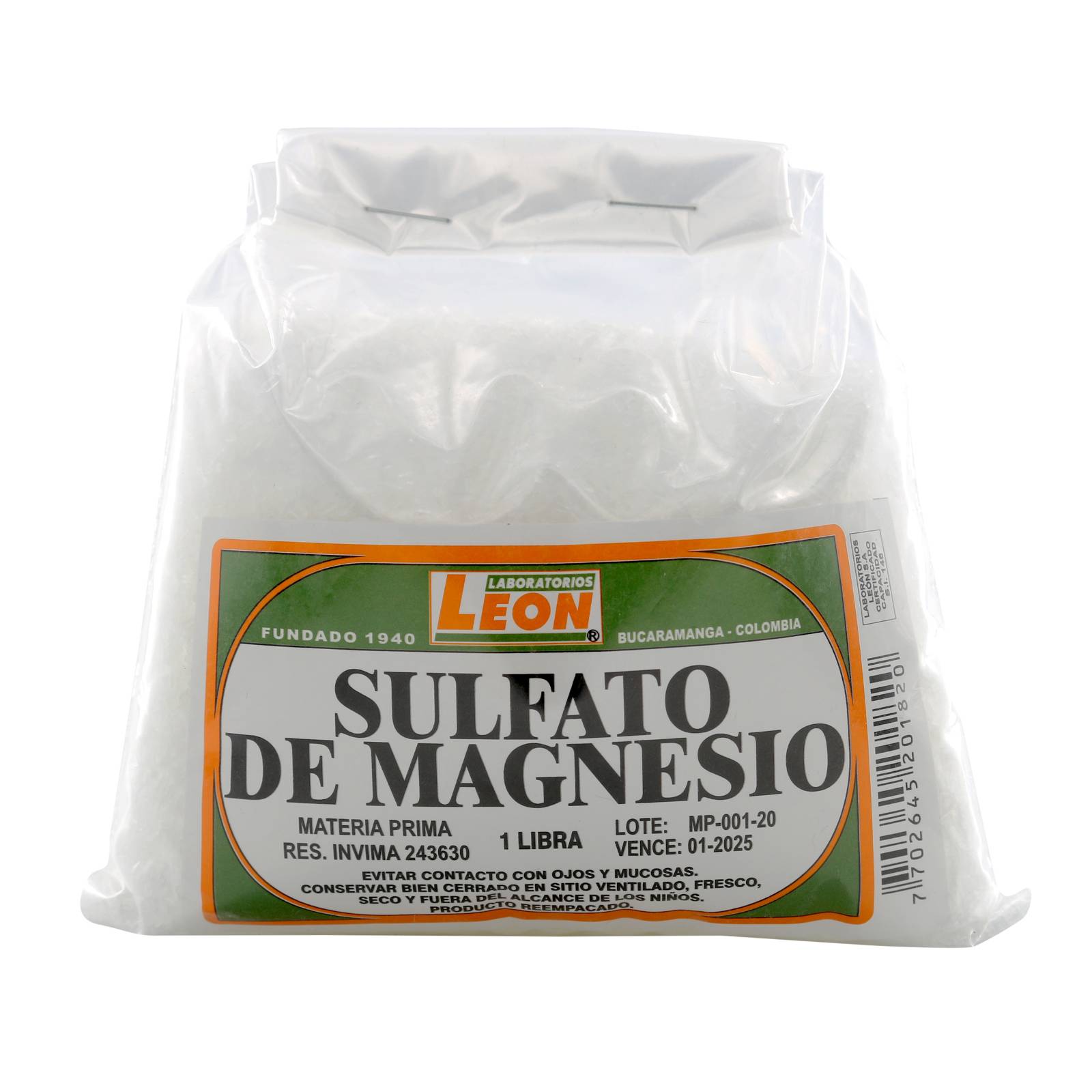 Sulfato de Magnesio 500 g | Laboratorio León