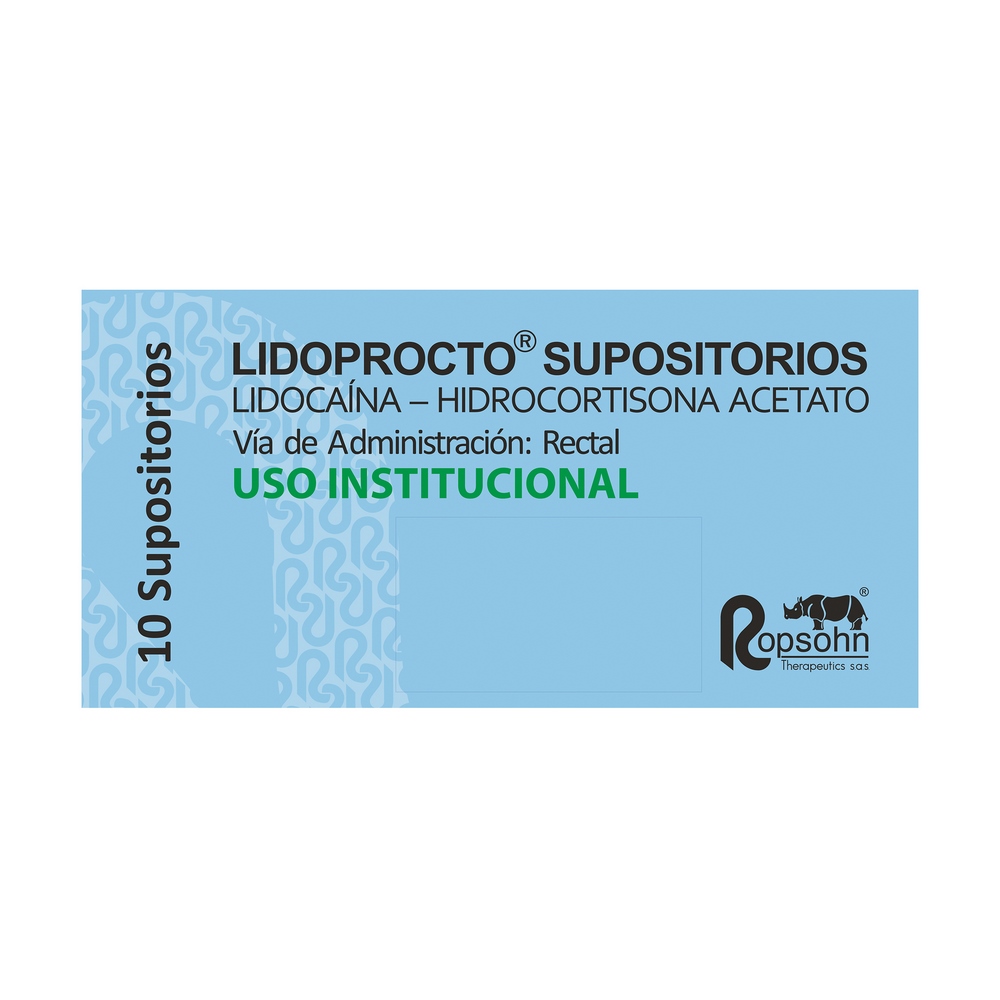 LIDOPROCTO 10 supositorios – Lidocaína 3% + Hidrocortisona