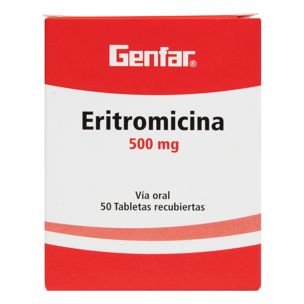 Eritromicina 500 mg – 50 tabletas | Genfar