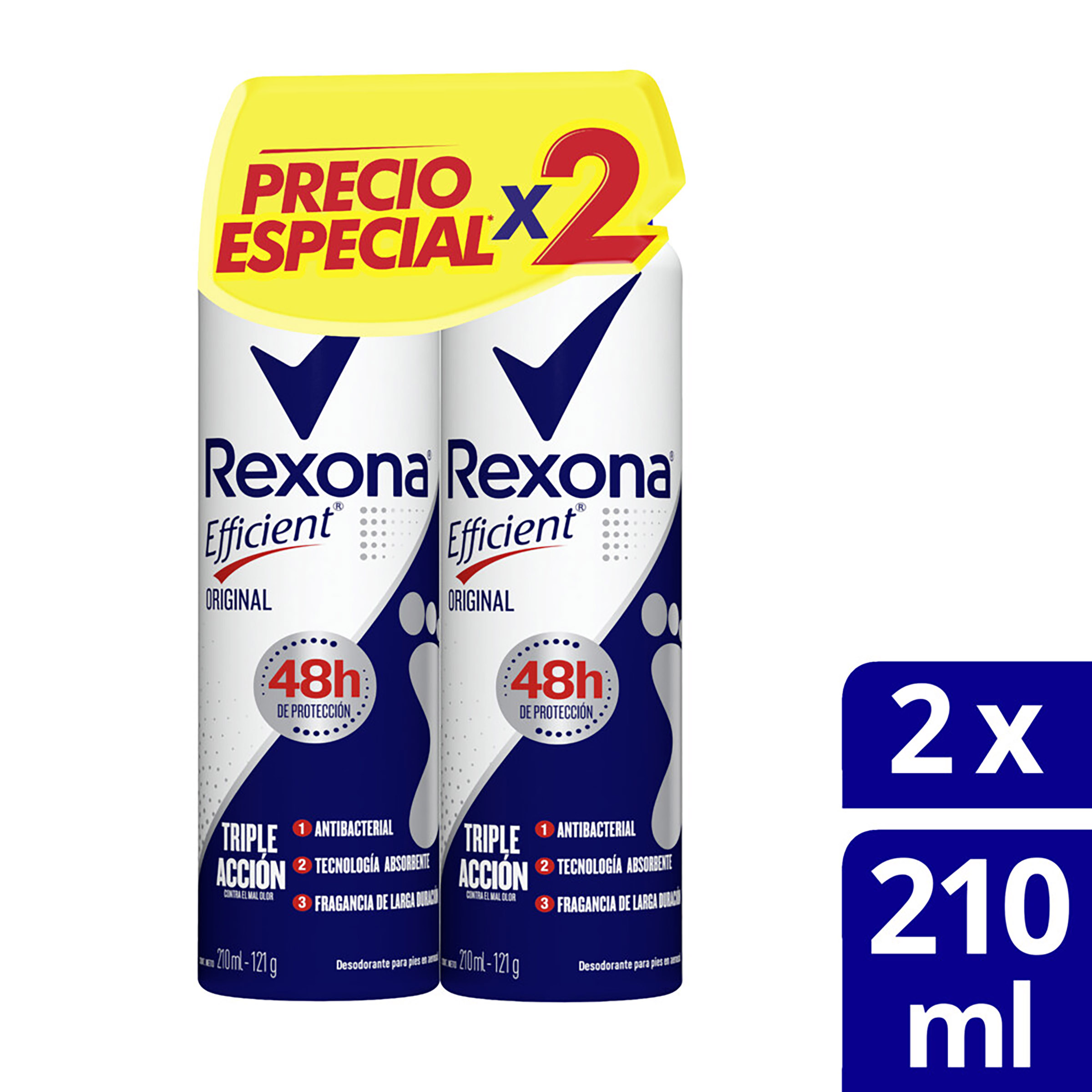 Rexona Efficient Original Talco Spray 210 ml