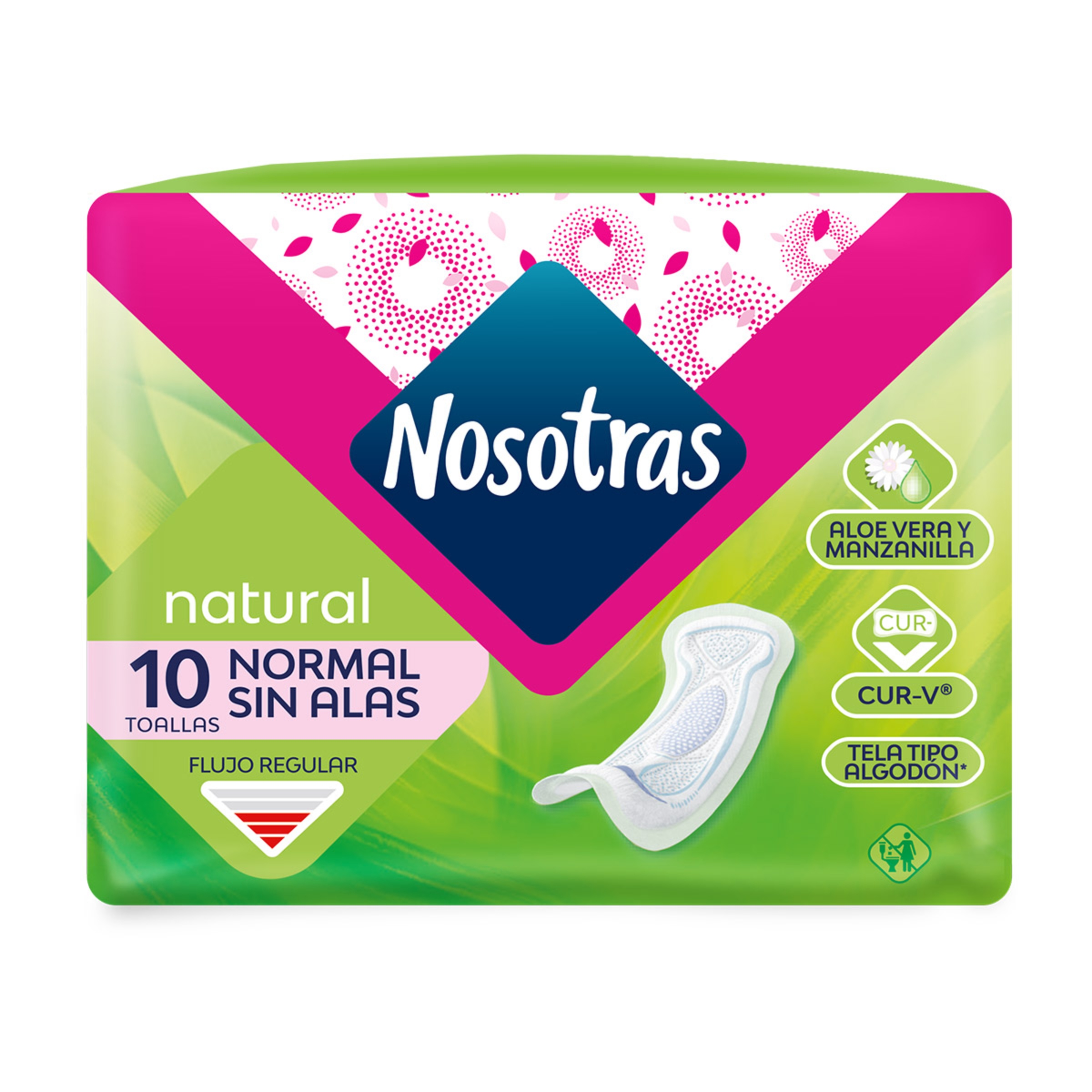 Toa Nosotras Normal Natural - Paquete 10 UDS