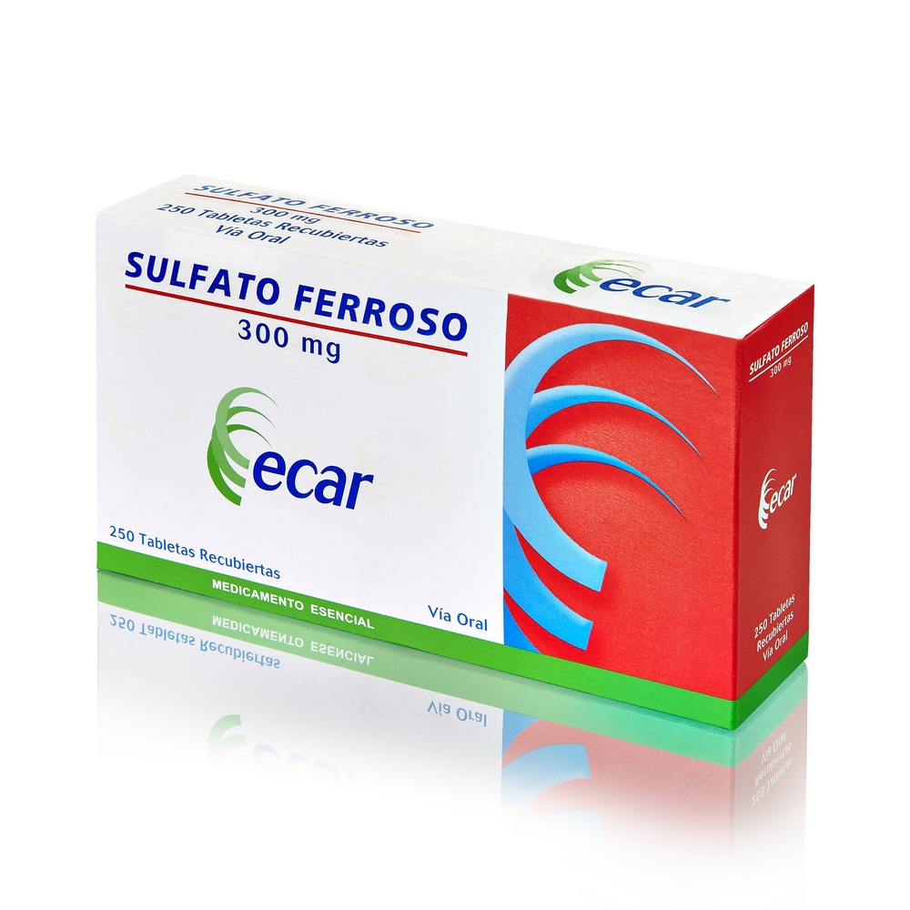 Sulfato ferroso 300 mg - 250 tabletas EC Ferroso (ECAR LTDA)