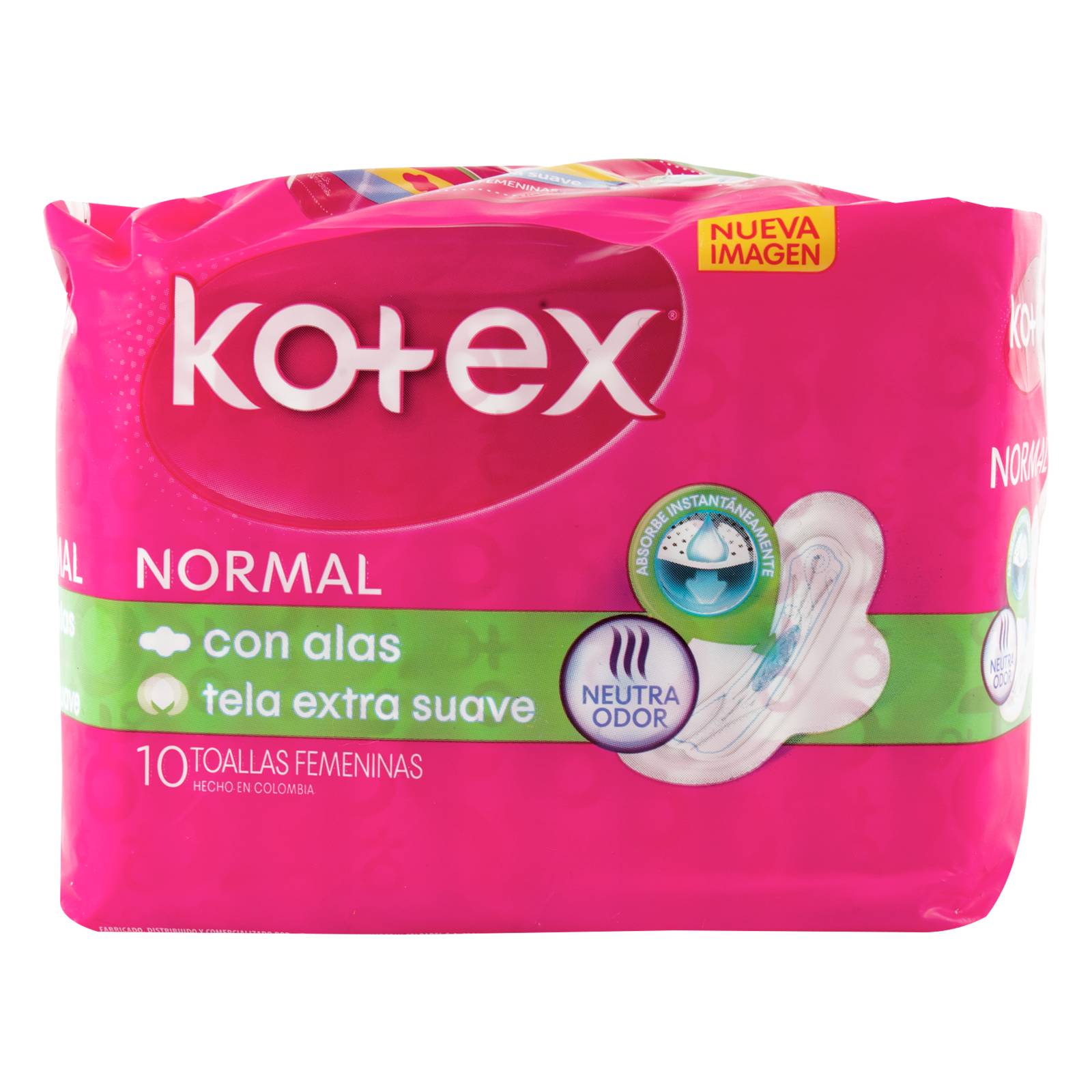 Kotex Normal Tela Toallas Femeninas 10 und