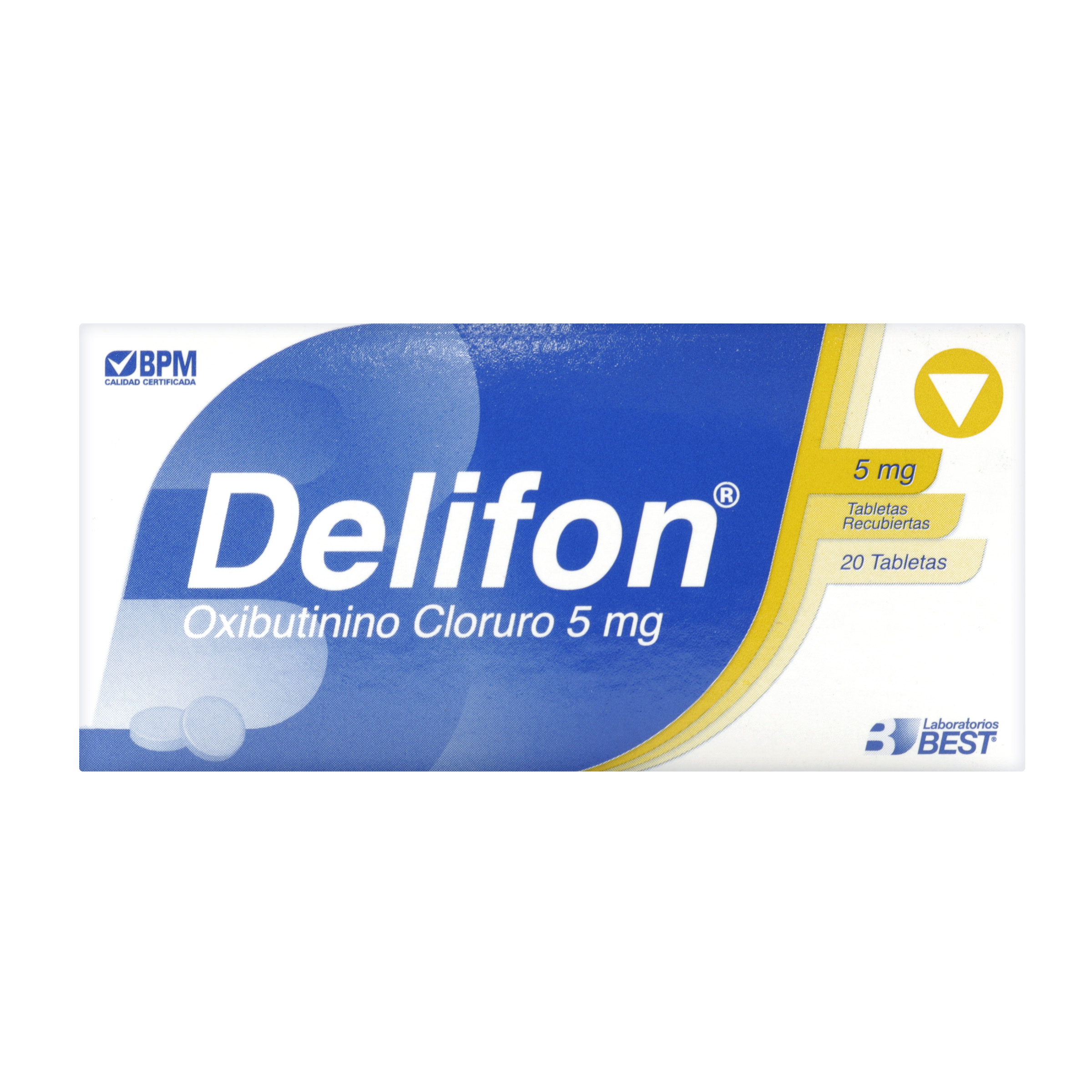 Delifon 5 mg – 20 tabletas Oxibutynina