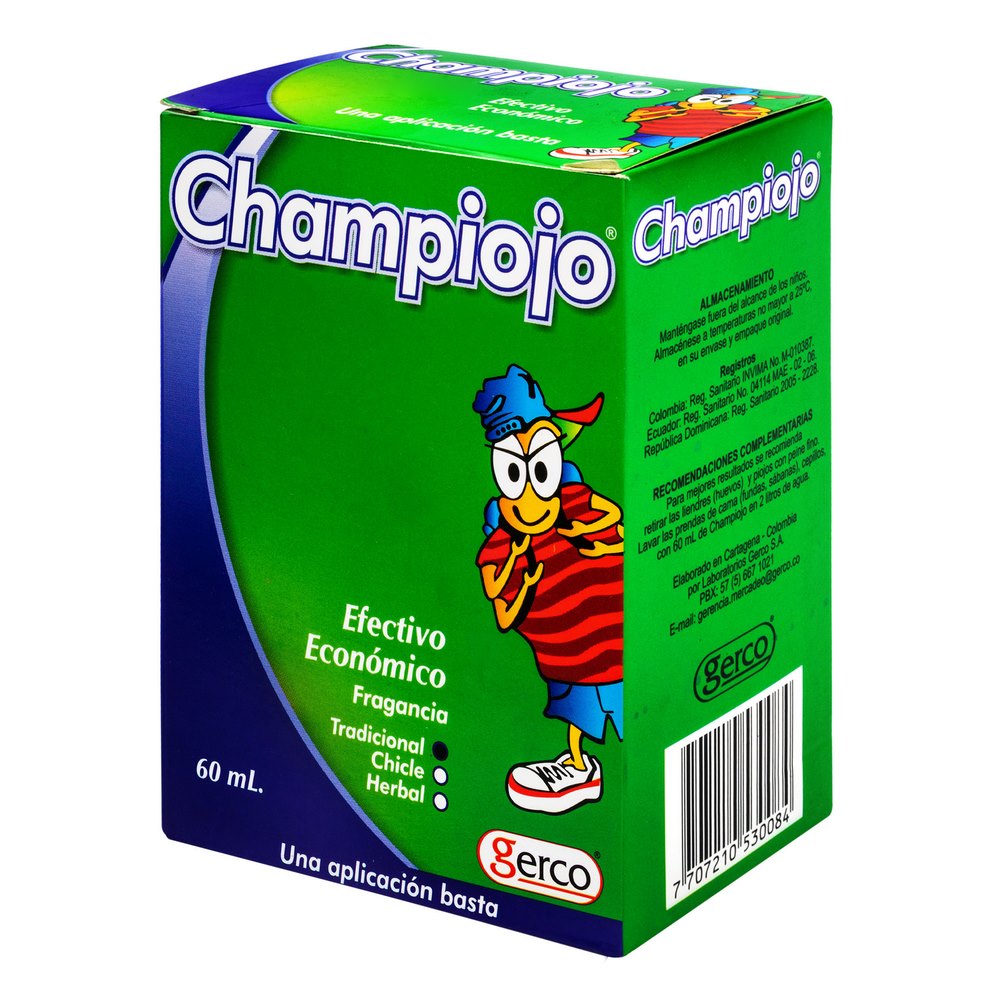 Champojo 60 ml Tradicional + Peine con Cipermetrina - GERCO