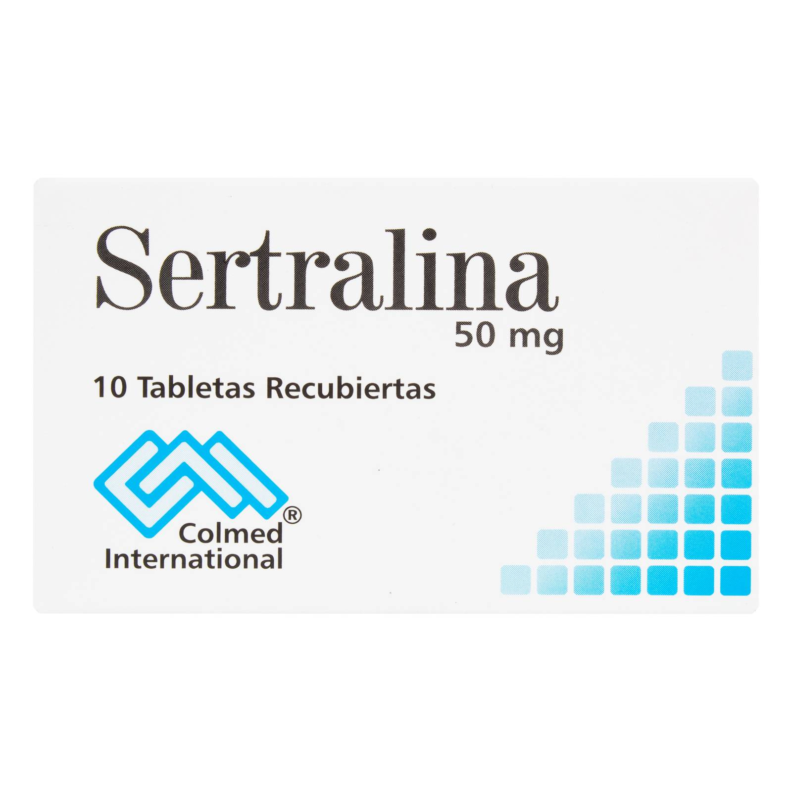 Sertralina 50 mg - 10 tabletas