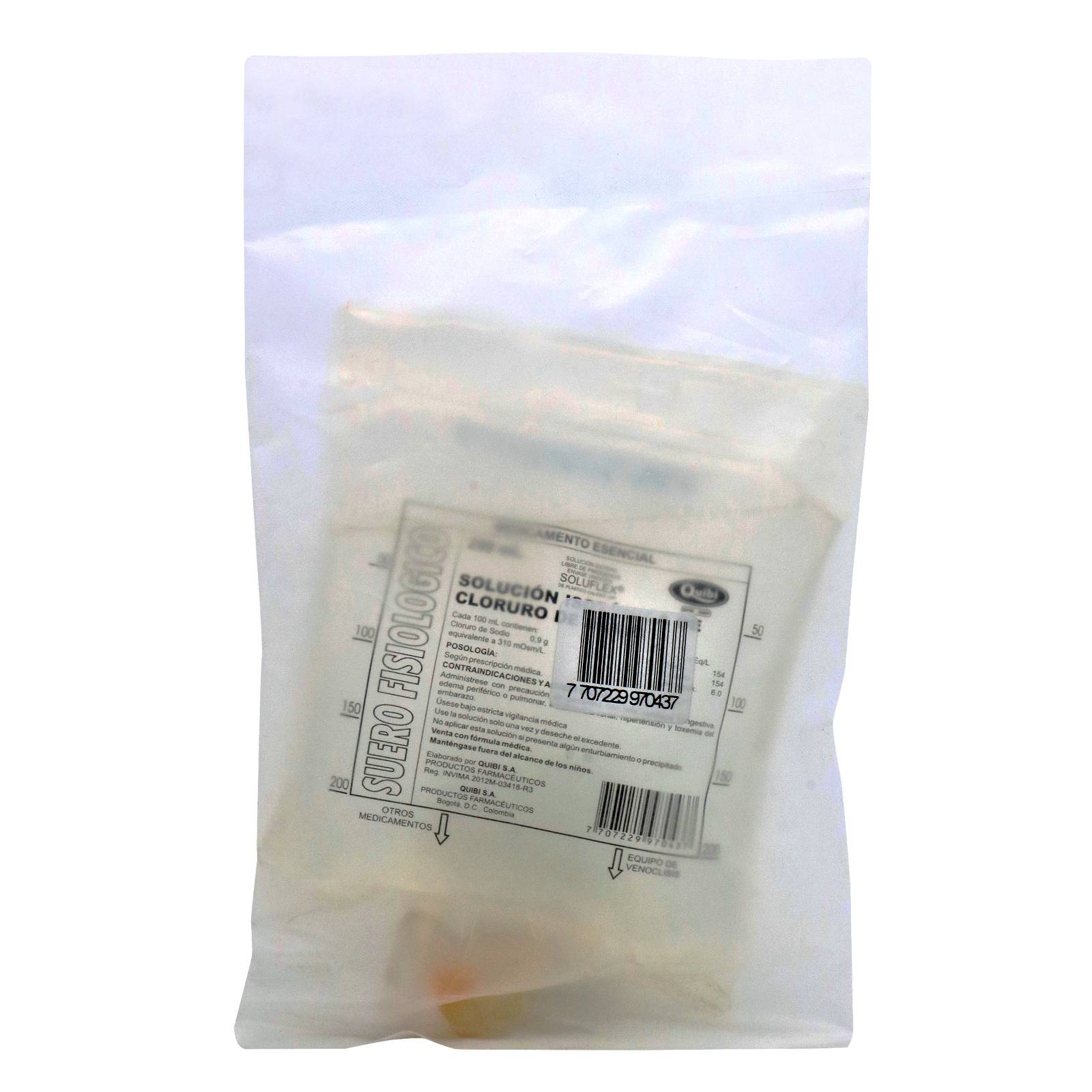 Suero fisiológico Quibi 250 ml – Solución salina