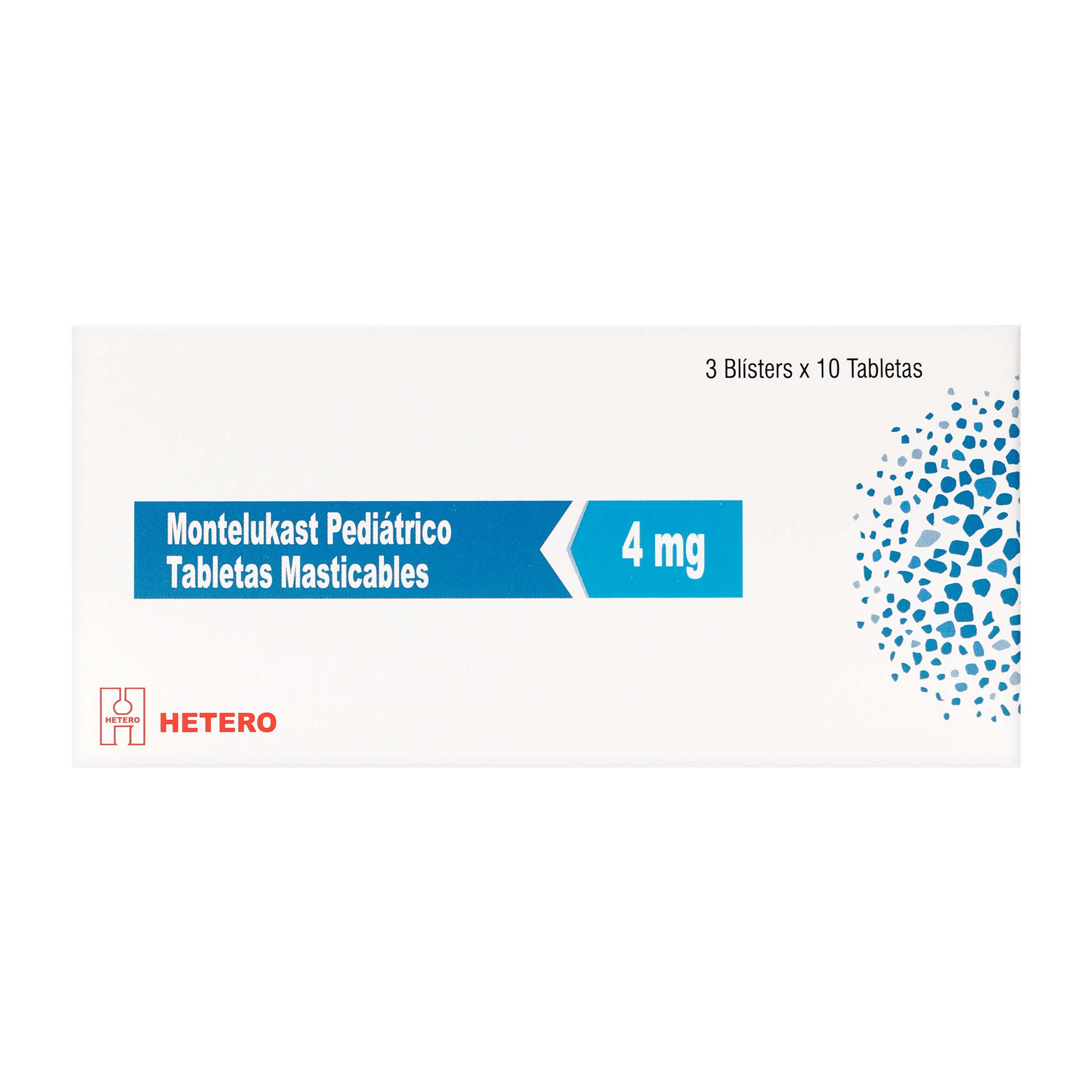 Montelukast Pediátrico 4 mg – 30 tabletas (MAS(M)30268)