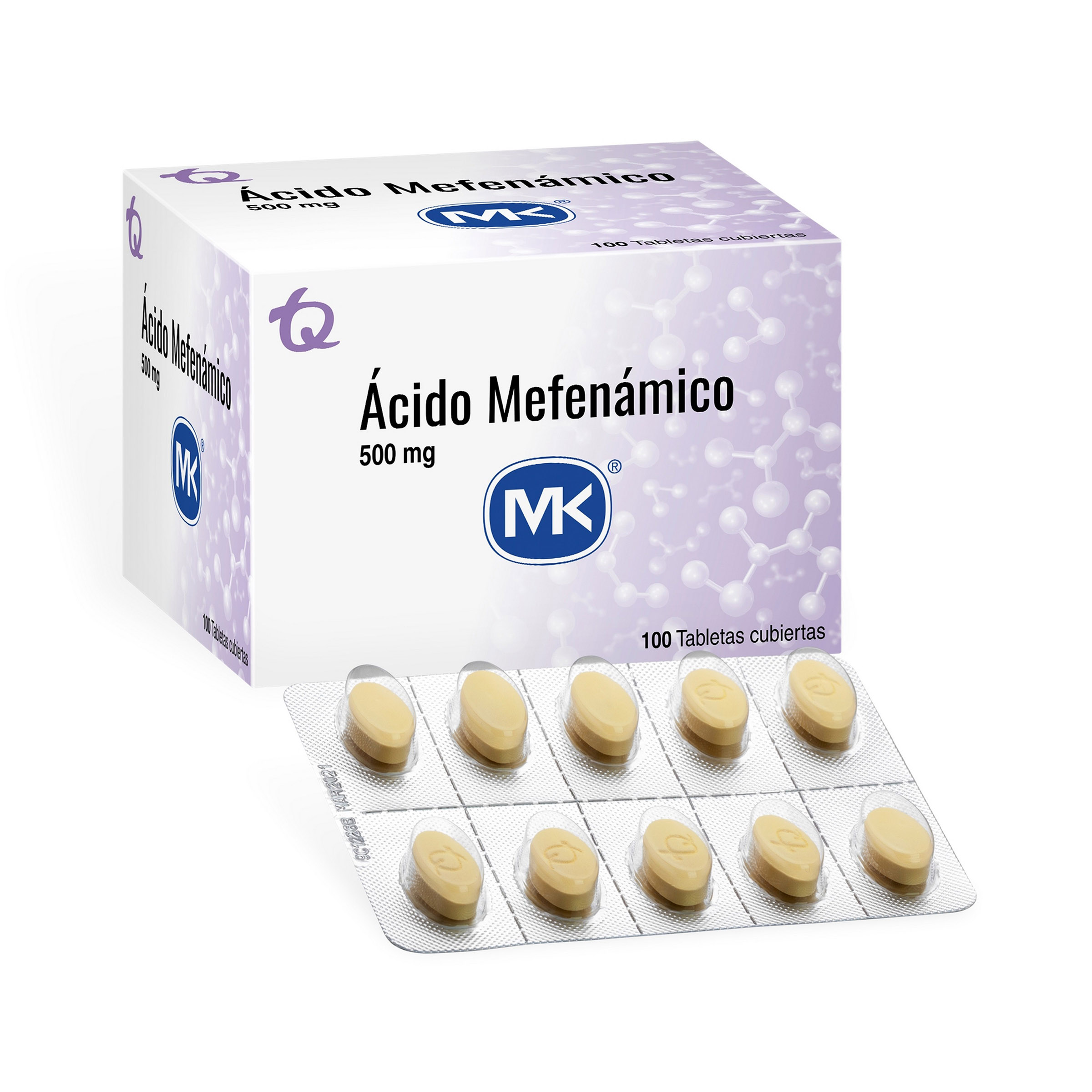 Ácido mefenámico 500 mg – 100 tabletas