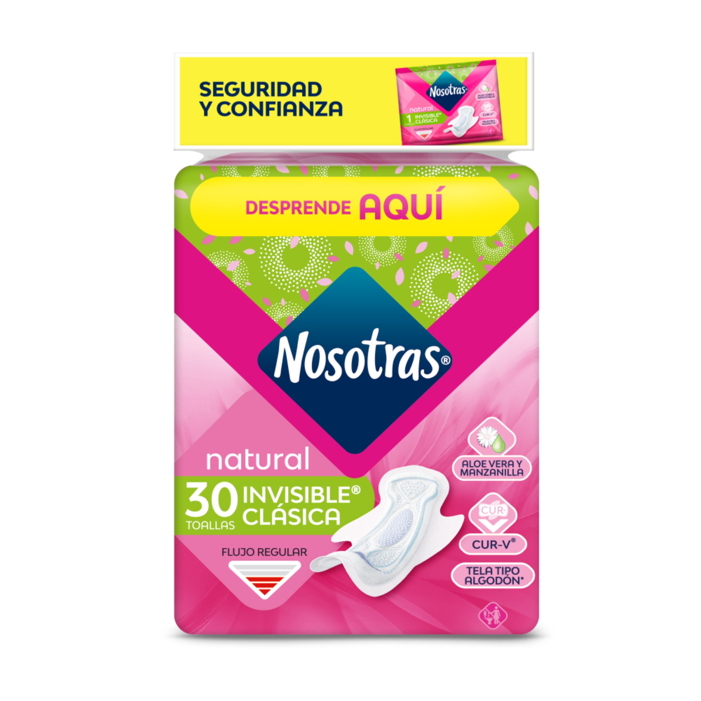 Nosotras Natural Invisible – 30 unidades