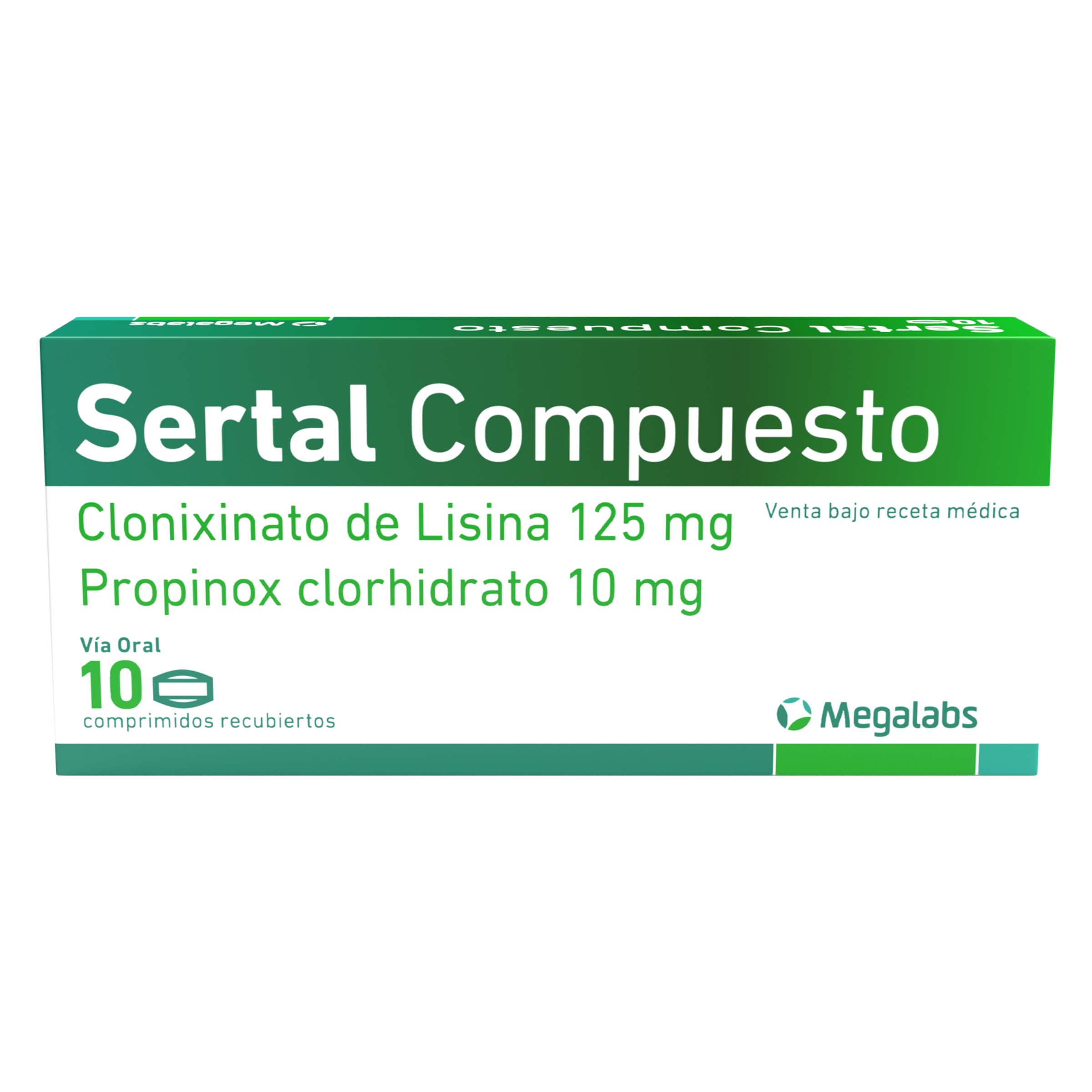 Sertal Compuesto 10 mg – 10 tabletas (Propinox y Clonixinato de Lisina)